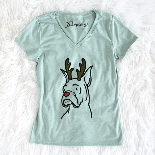 Red Nose Rescue Boxer - Billy - Women's Perfect V-neck Shirt