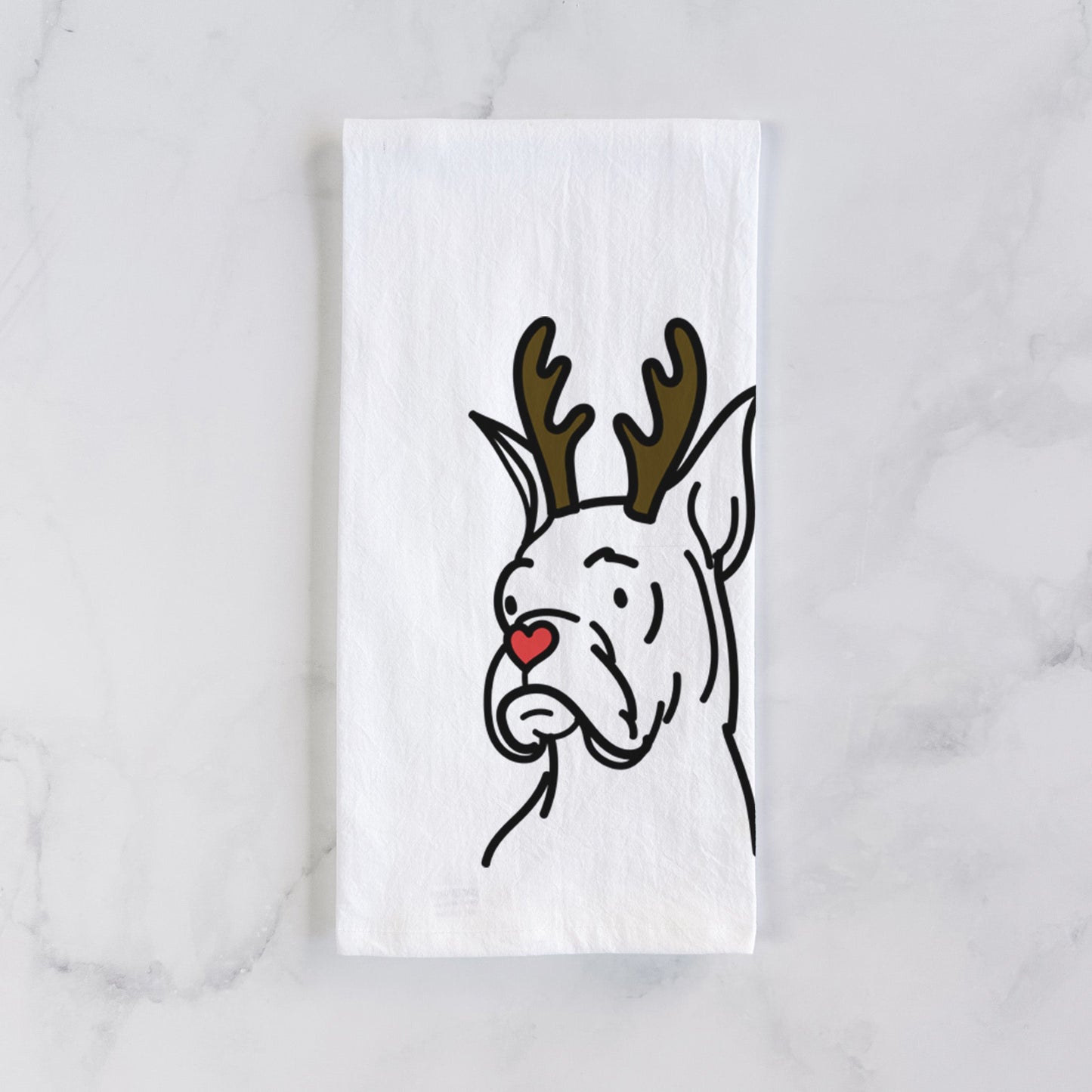 Red Nose Rescue Boxer - Billy - Tea Towel
