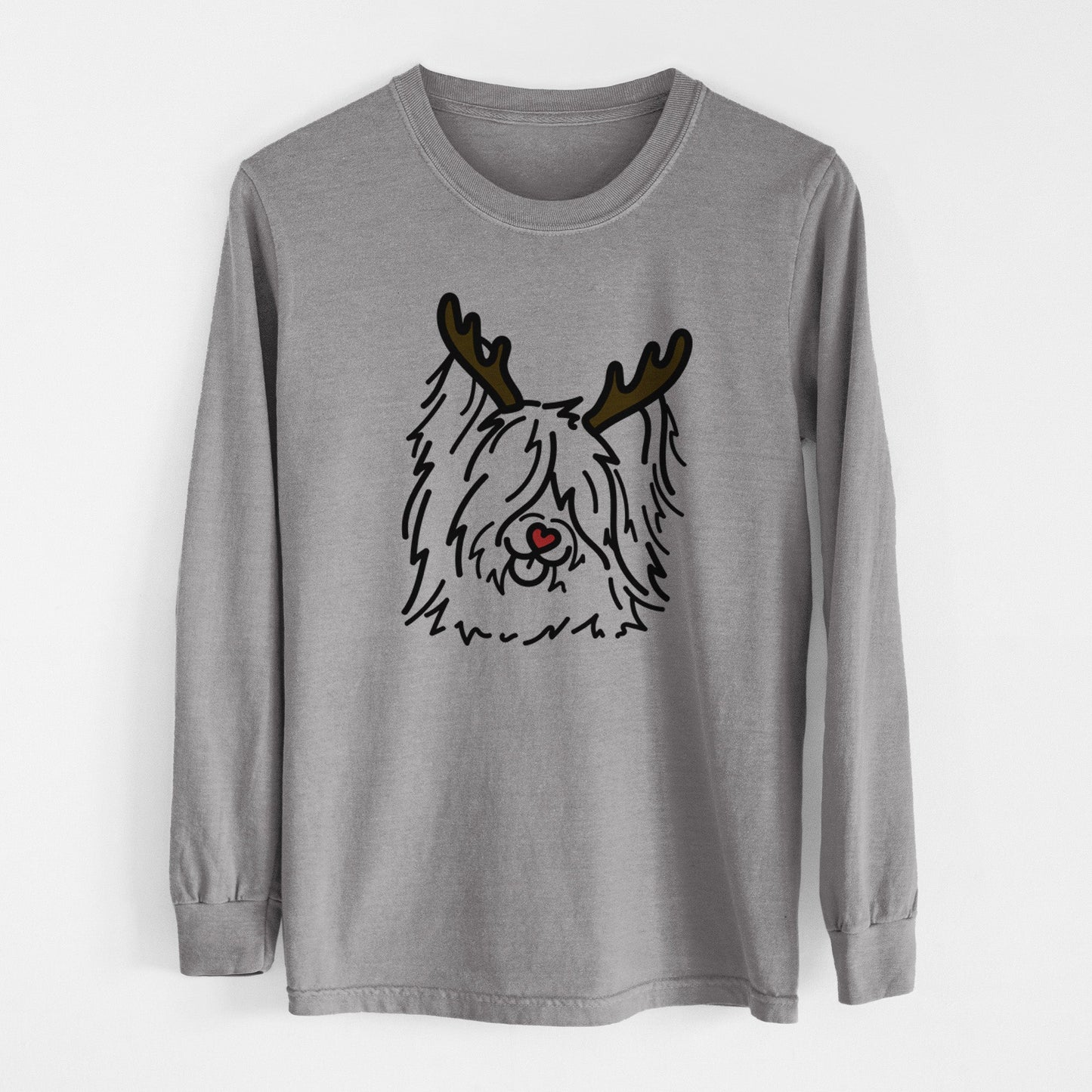 Red Nose Skye Terrier - Dougal - Heavyweight 100% Cotton Long Sleeve
