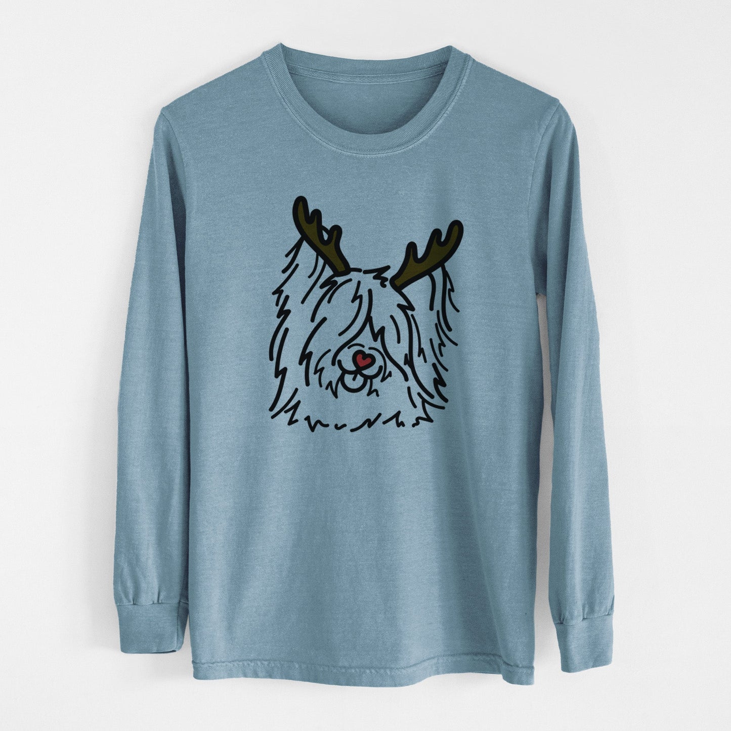 Red Nose Skye Terrier - Dougal - Heavyweight 100% Cotton Long Sleeve