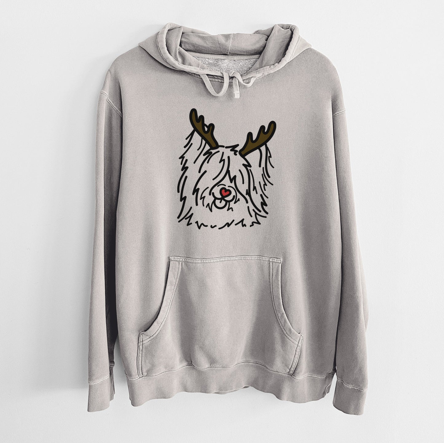 Red Nose Skye Terrier - Dougal - Unisex Pigment Dyed Hoodie