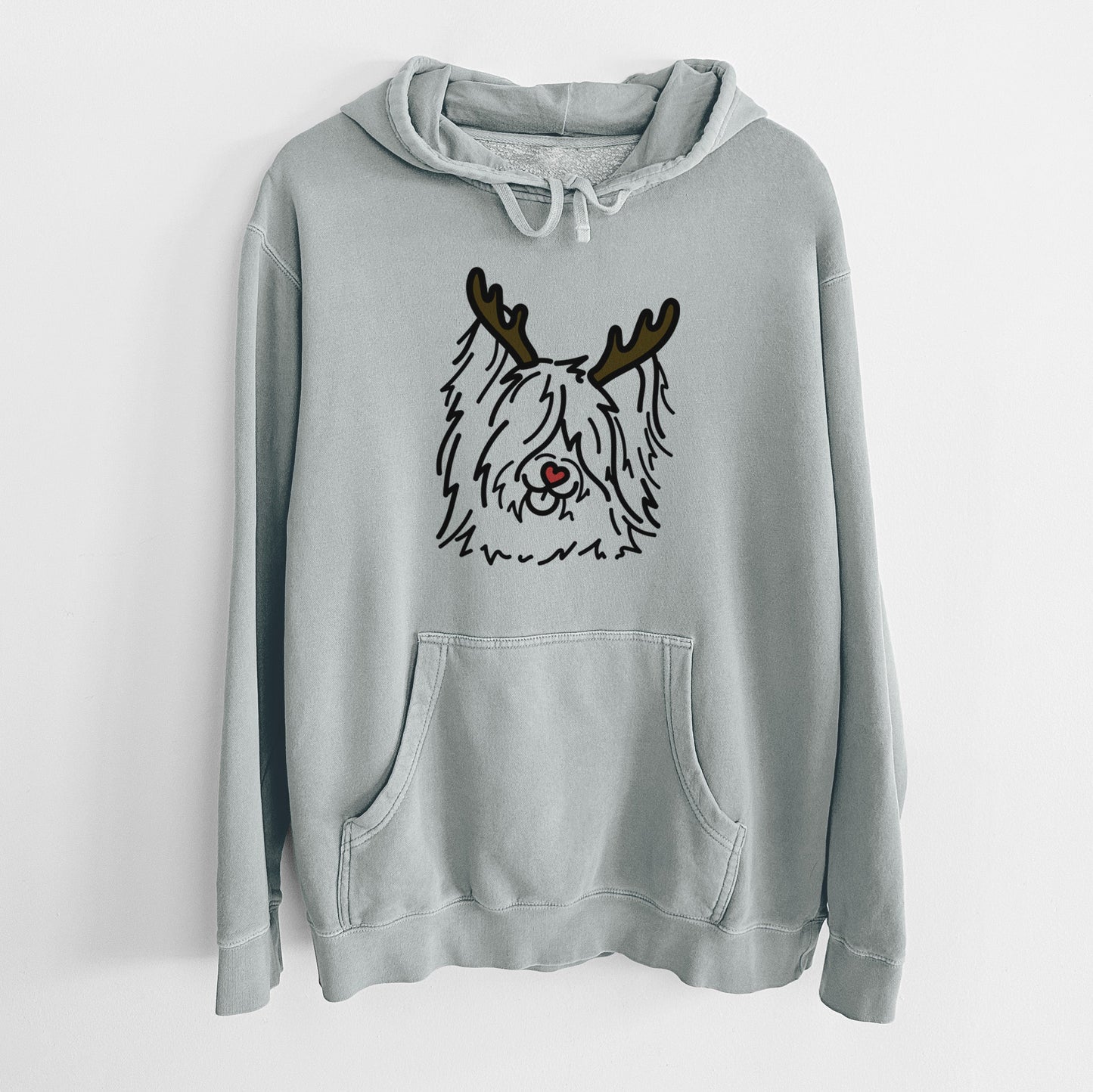 Red Nose Skye Terrier - Dougal - Unisex Pigment Dyed Hoodie