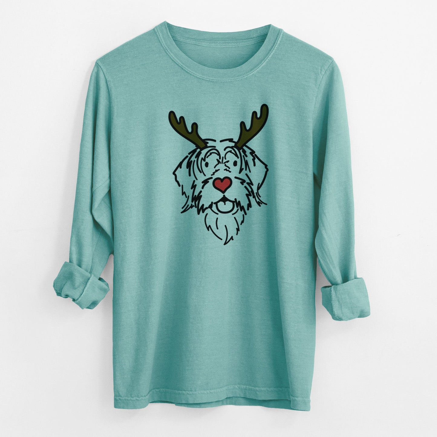 Red Nose Wirehaird Pointing Griffon - Gary - Heavyweight 100% Cotton Long Sleeve