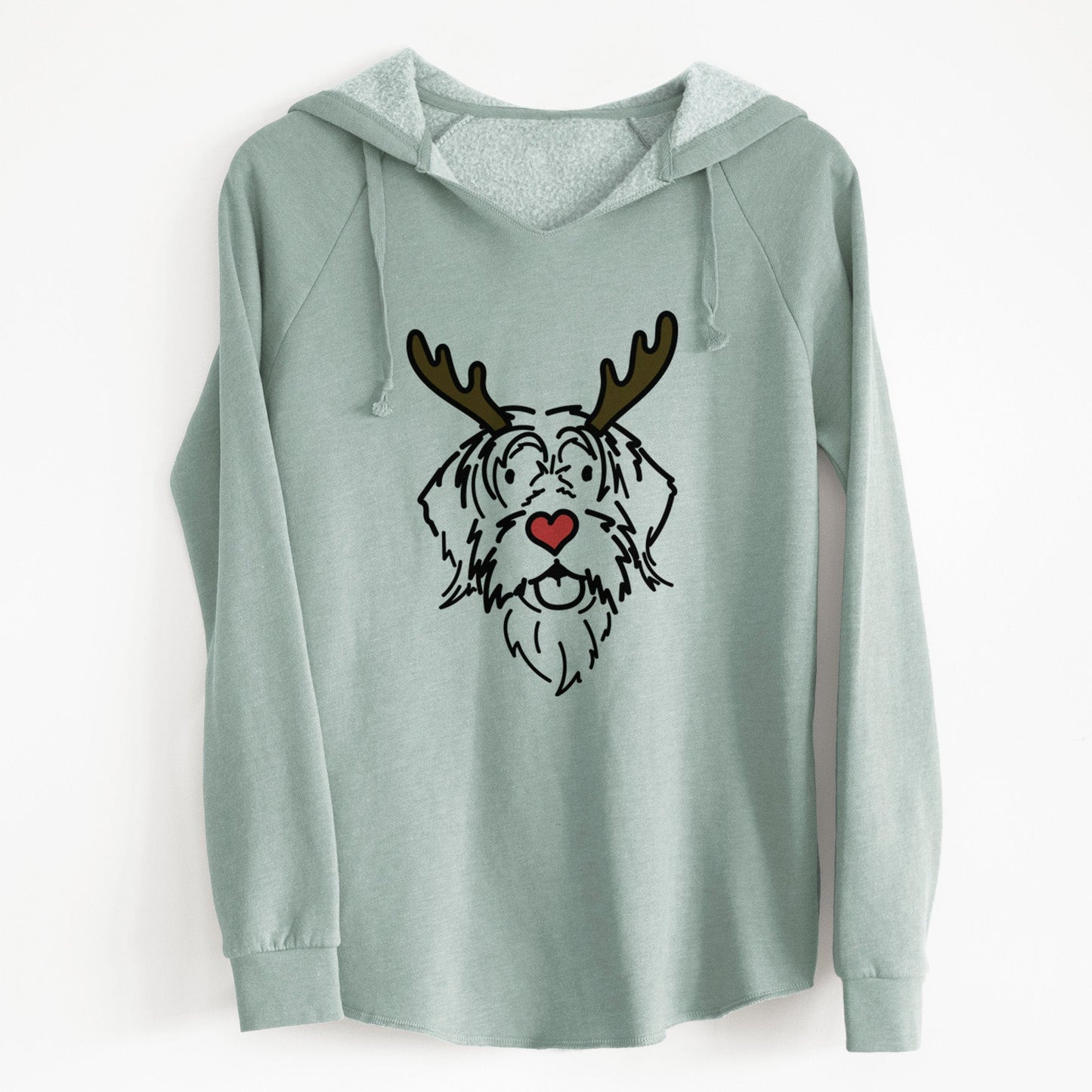 Red Nose Wirehaird Pointing Griffon - Gary - Cali Wave Hooded Sweatshirt