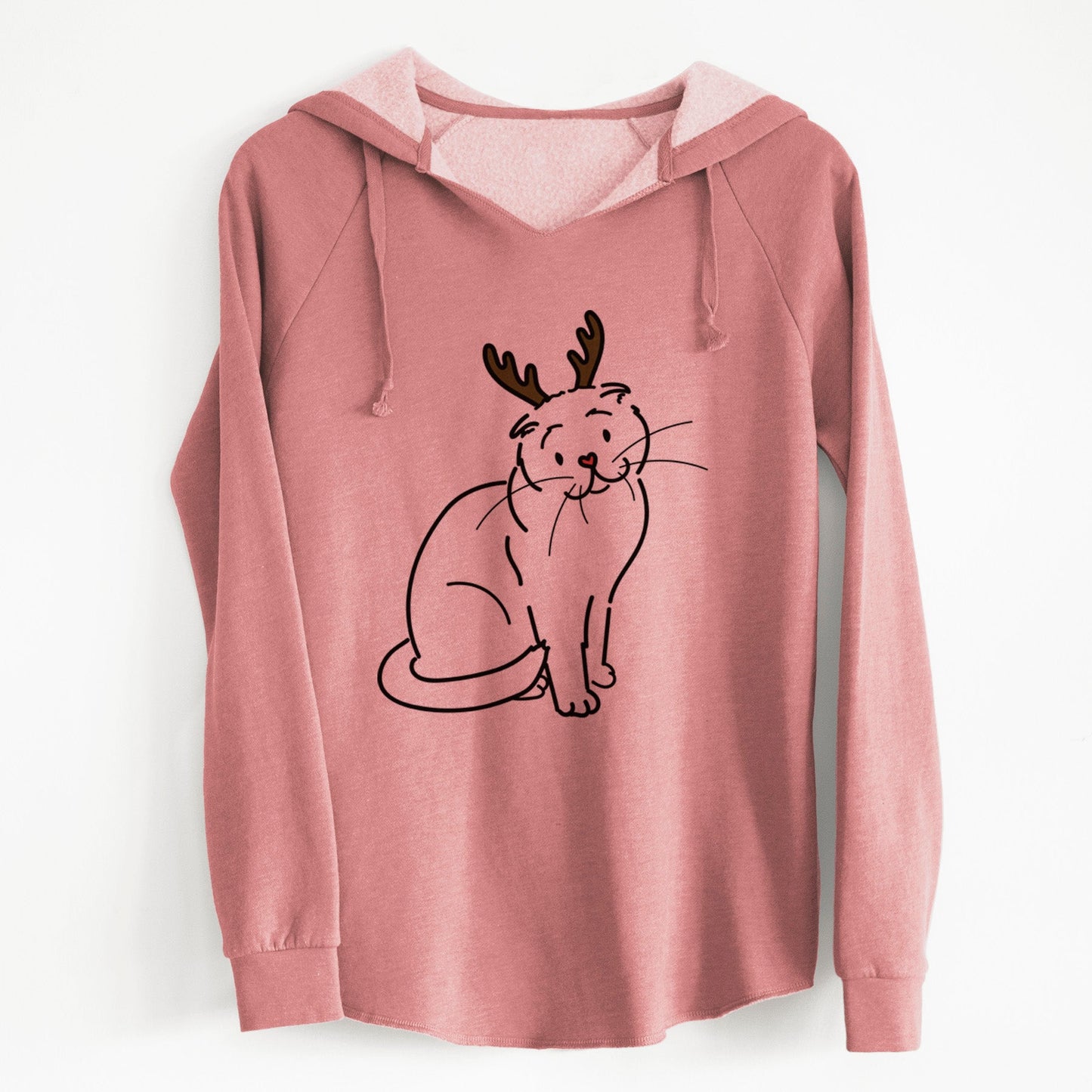 Red Nose Scottish Fold Cat - Hank - Cali Wave Hooded Sweatshirt