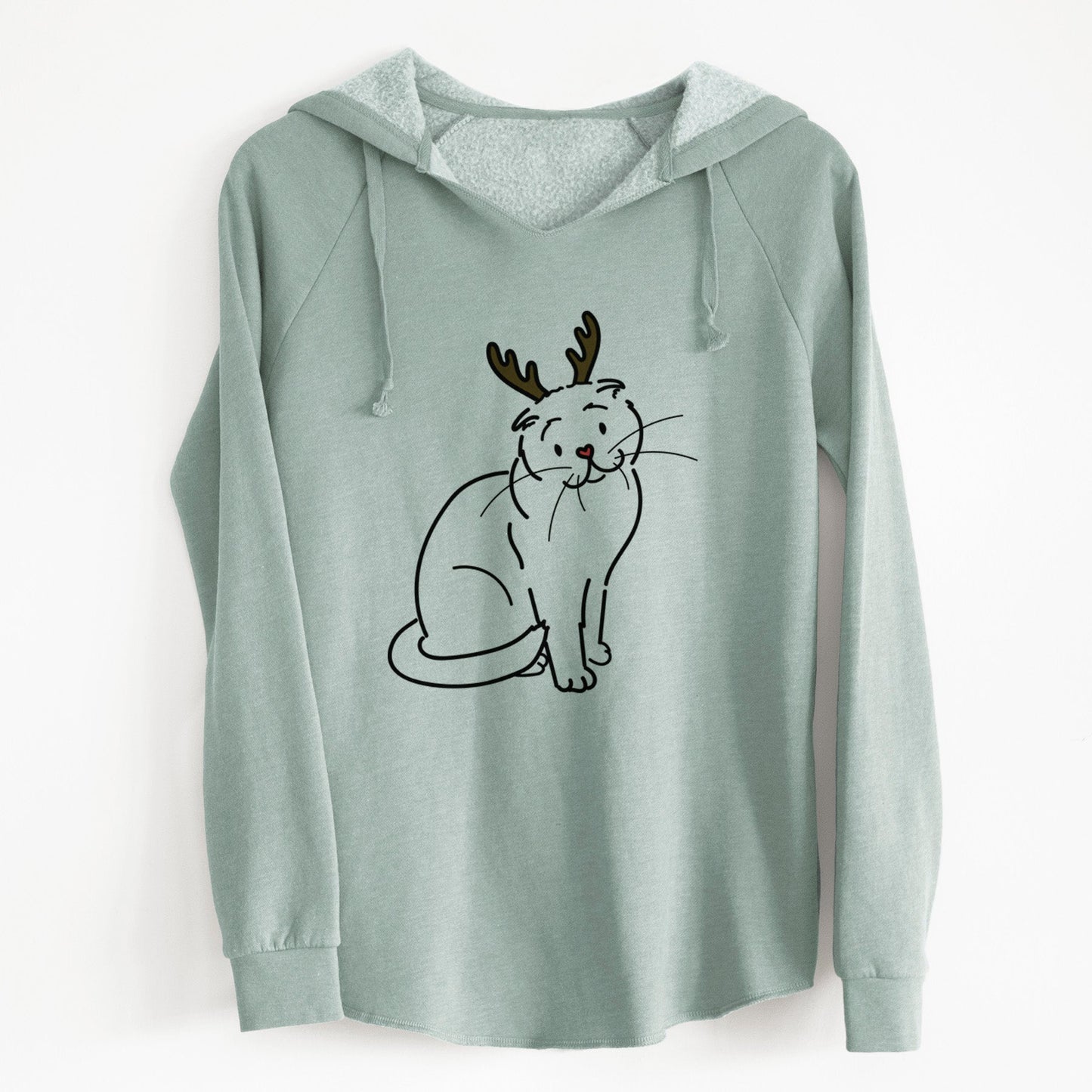 Red Nose Scottish Fold Cat - Hank - Cali Wave Hooded Sweatshirt