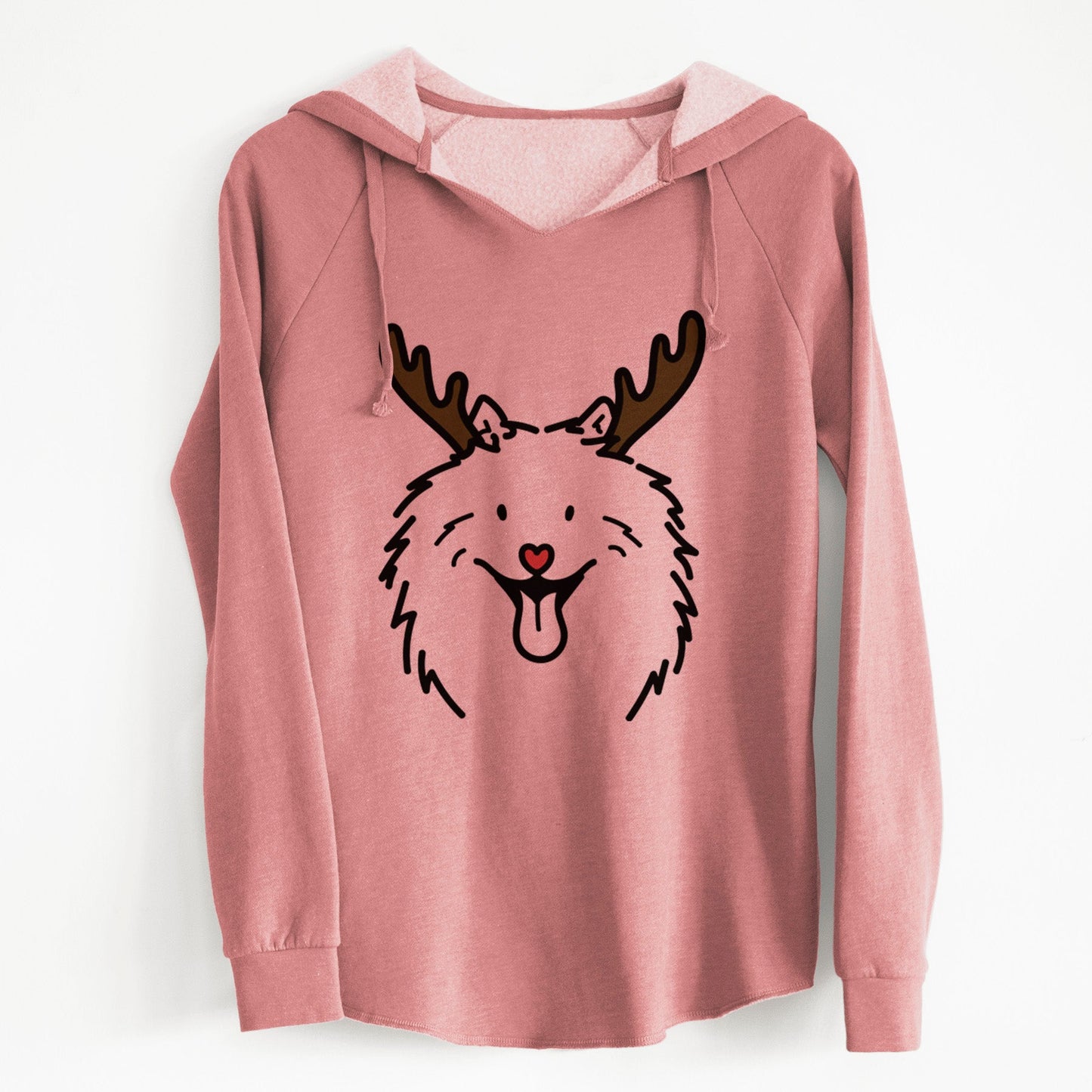 Red Nose Samoyed - Johnny - Cali Wave Hooded Sweatshirt