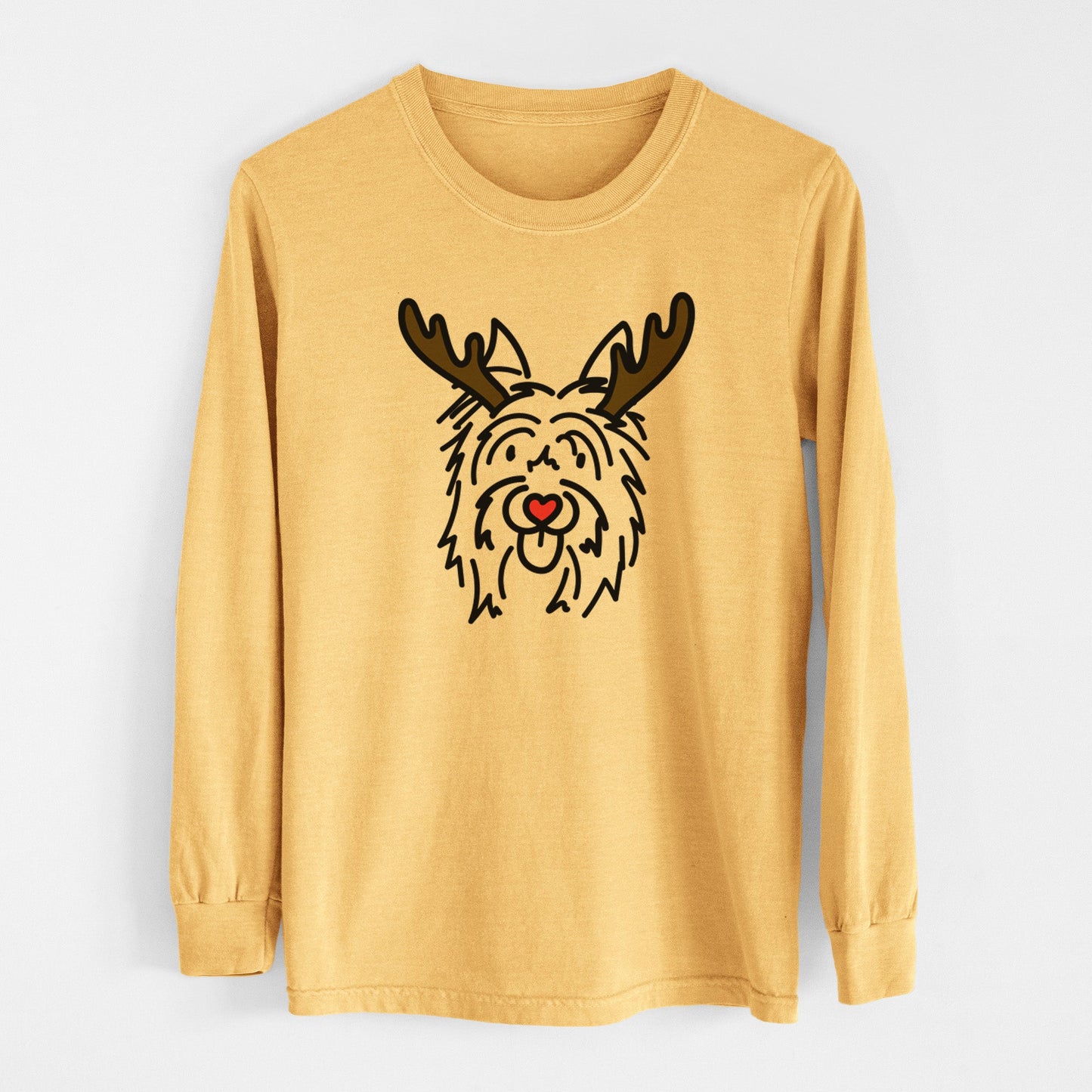 Red Nose Silky Terrier - Monty - Heavyweight 100% Cotton Long Sleeve