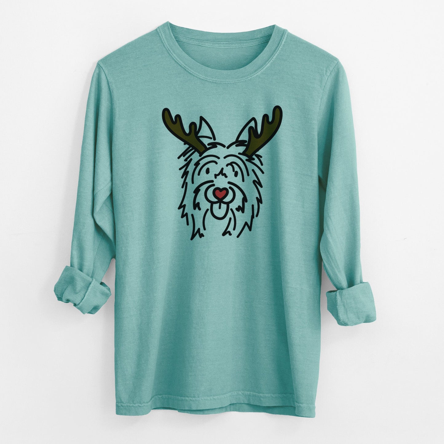 Red Nose Silky Terrier - Monty - Heavyweight 100% Cotton Long Sleeve
