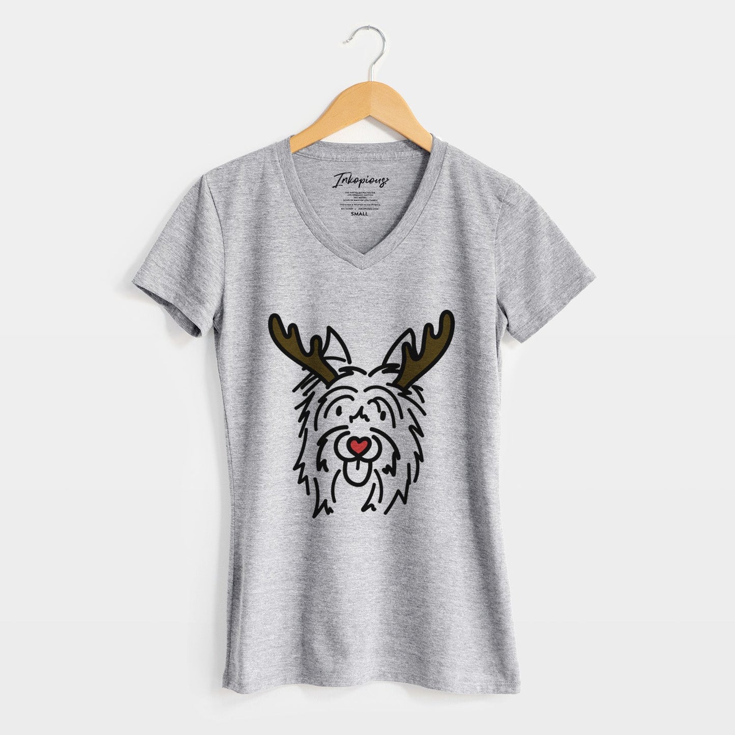 Red Nose Silky Terrier - Monty - Women's Perfect V-neck Shirt