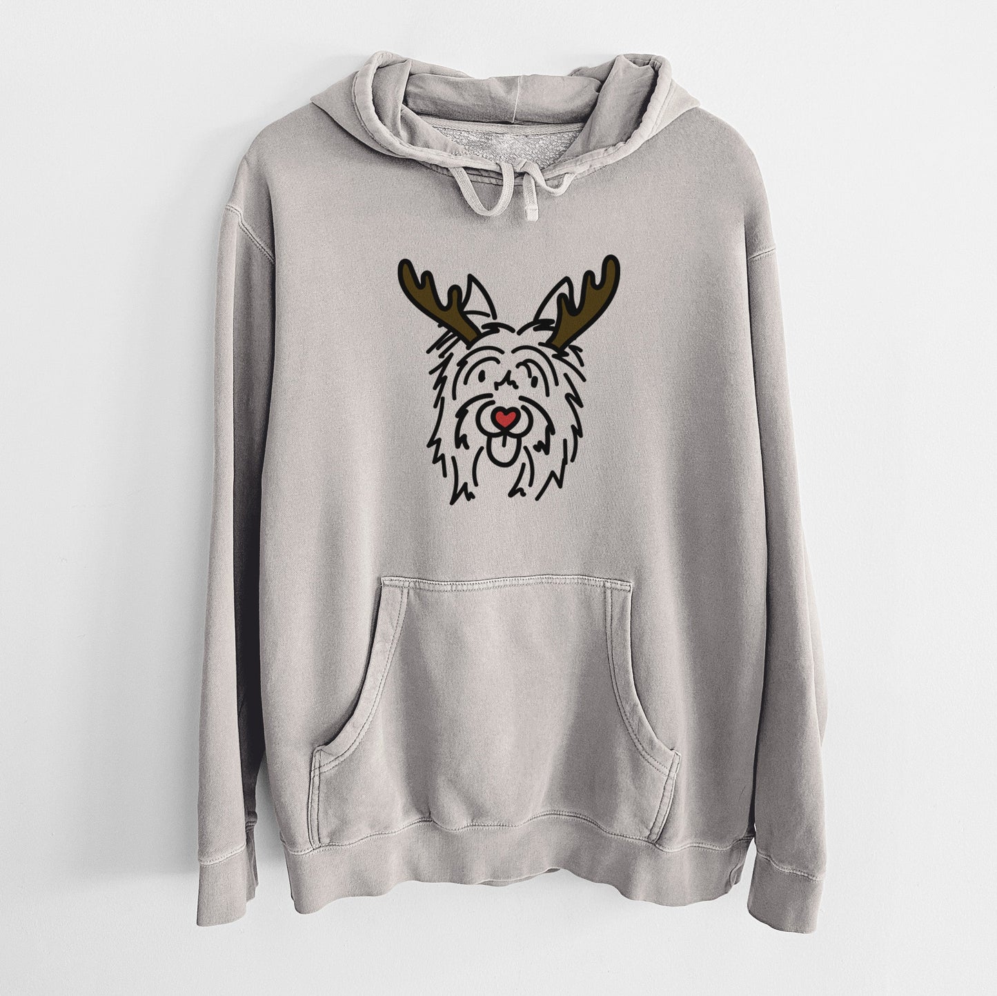 Red Nose Silky Terrier - Monty - Unisex Pigment Dyed Hoodie