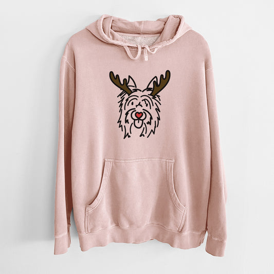 Red Nose Silky Terrier - Monty - Unisex Pigment Dyed Hoodie