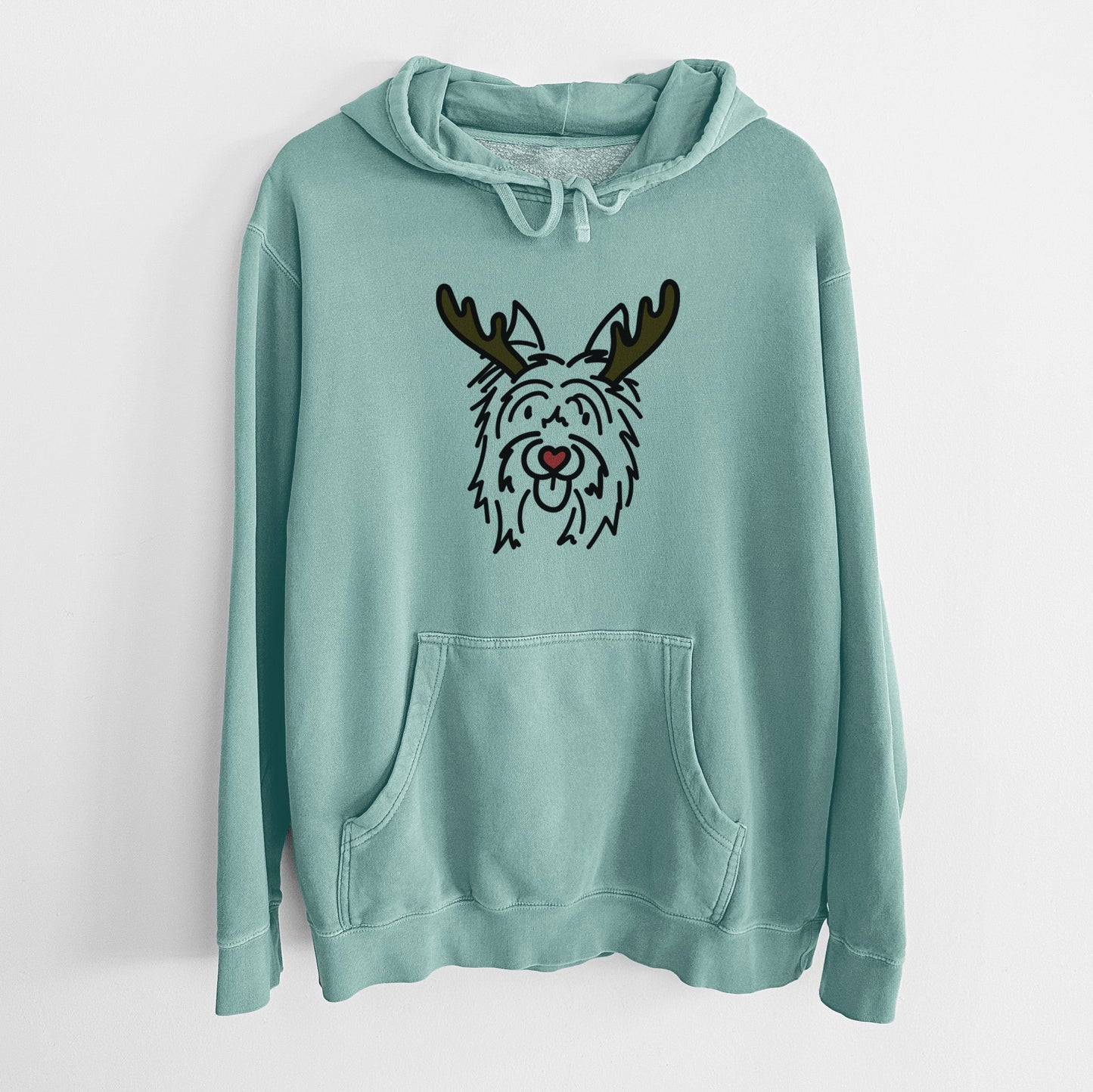 Red Nose Silky Terrier - Monty - Unisex Pigment Dyed Hoodie
