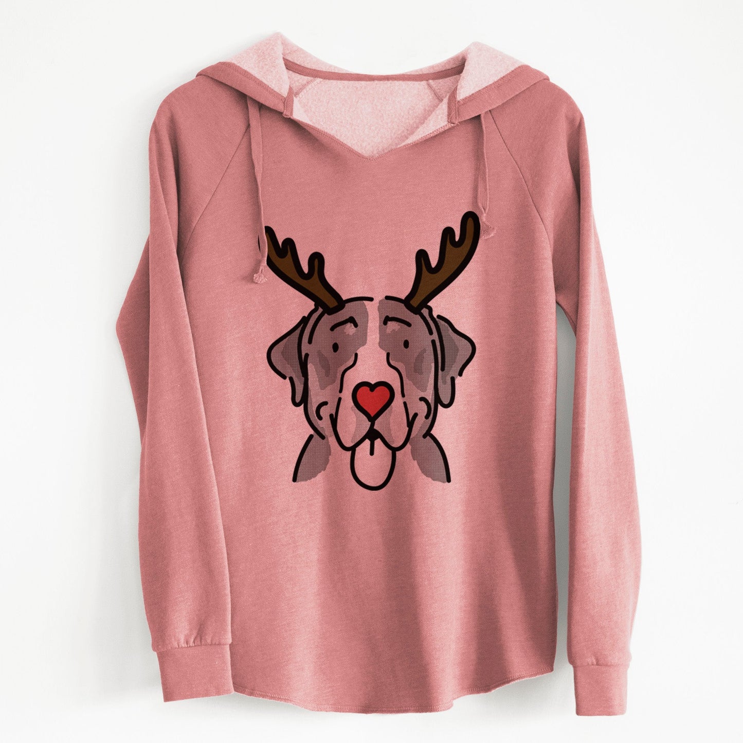 Red Nose Greater Swiss Mountain Dog - Moose - Cali Wave Hooded Sweatshirt