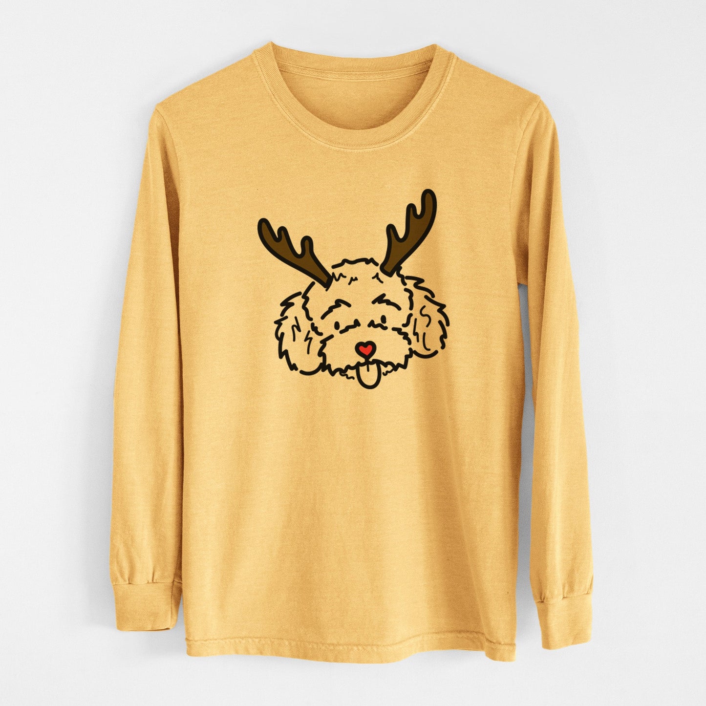 Red Nose Toy Poodle - Ricci - Heavyweight 100% Cotton Long Sleeve