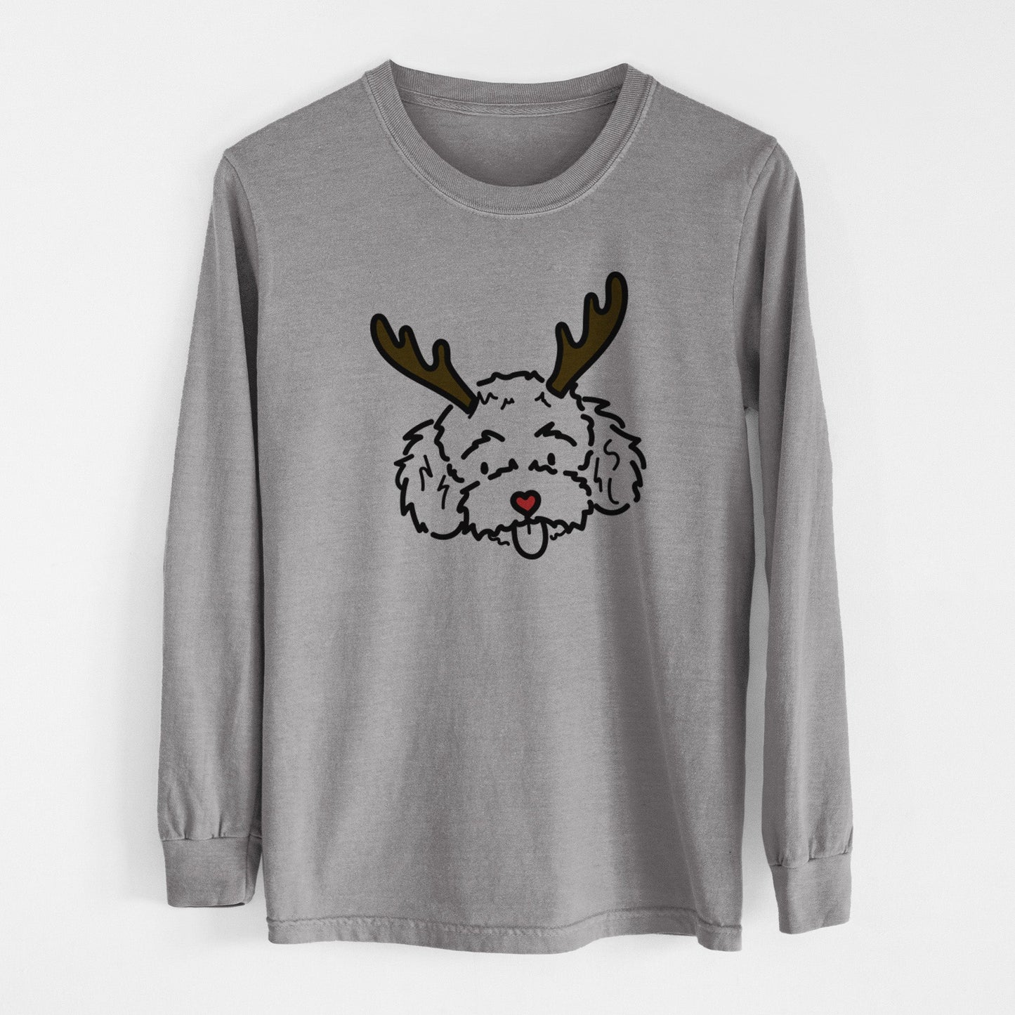 Red Nose Toy Poodle - Ricci - Heavyweight 100% Cotton Long Sleeve