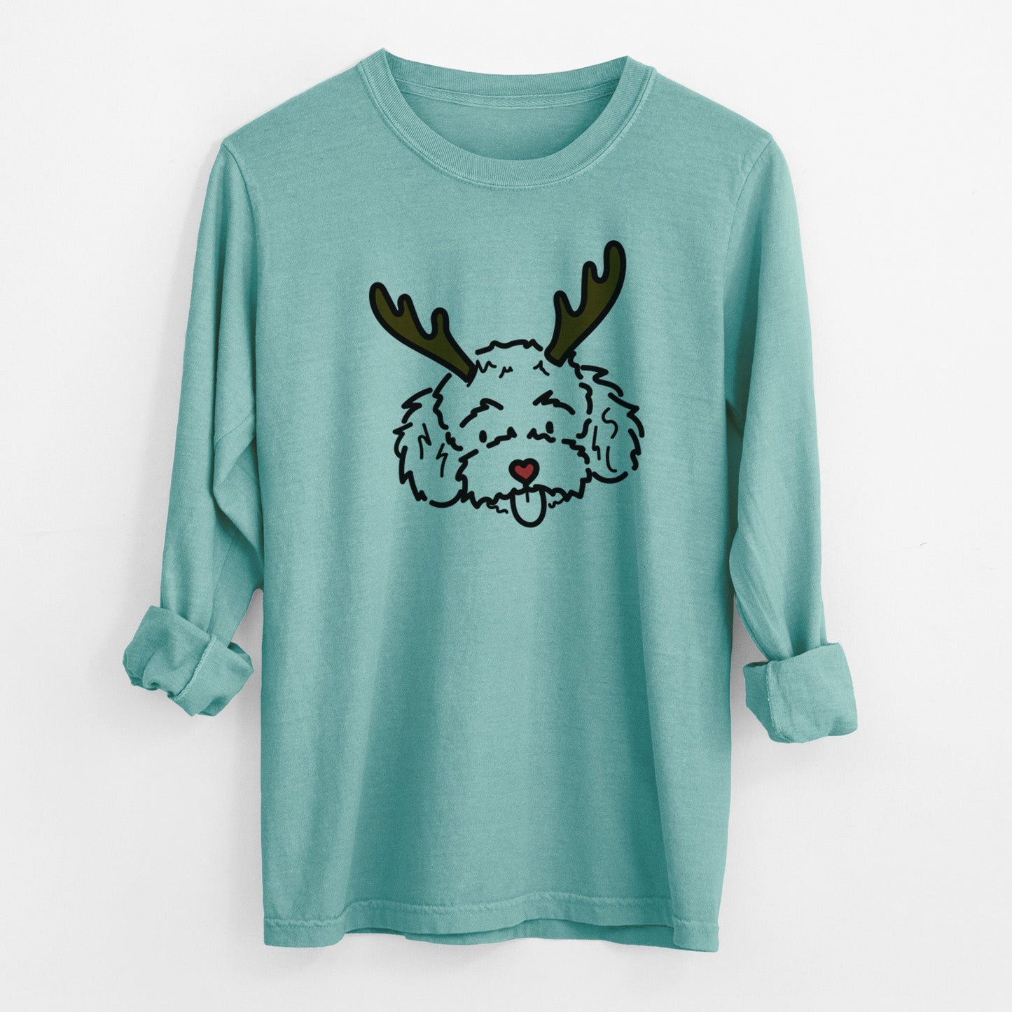 Red Nose Toy Poodle - Ricci - Heavyweight 100% Cotton Long Sleeve