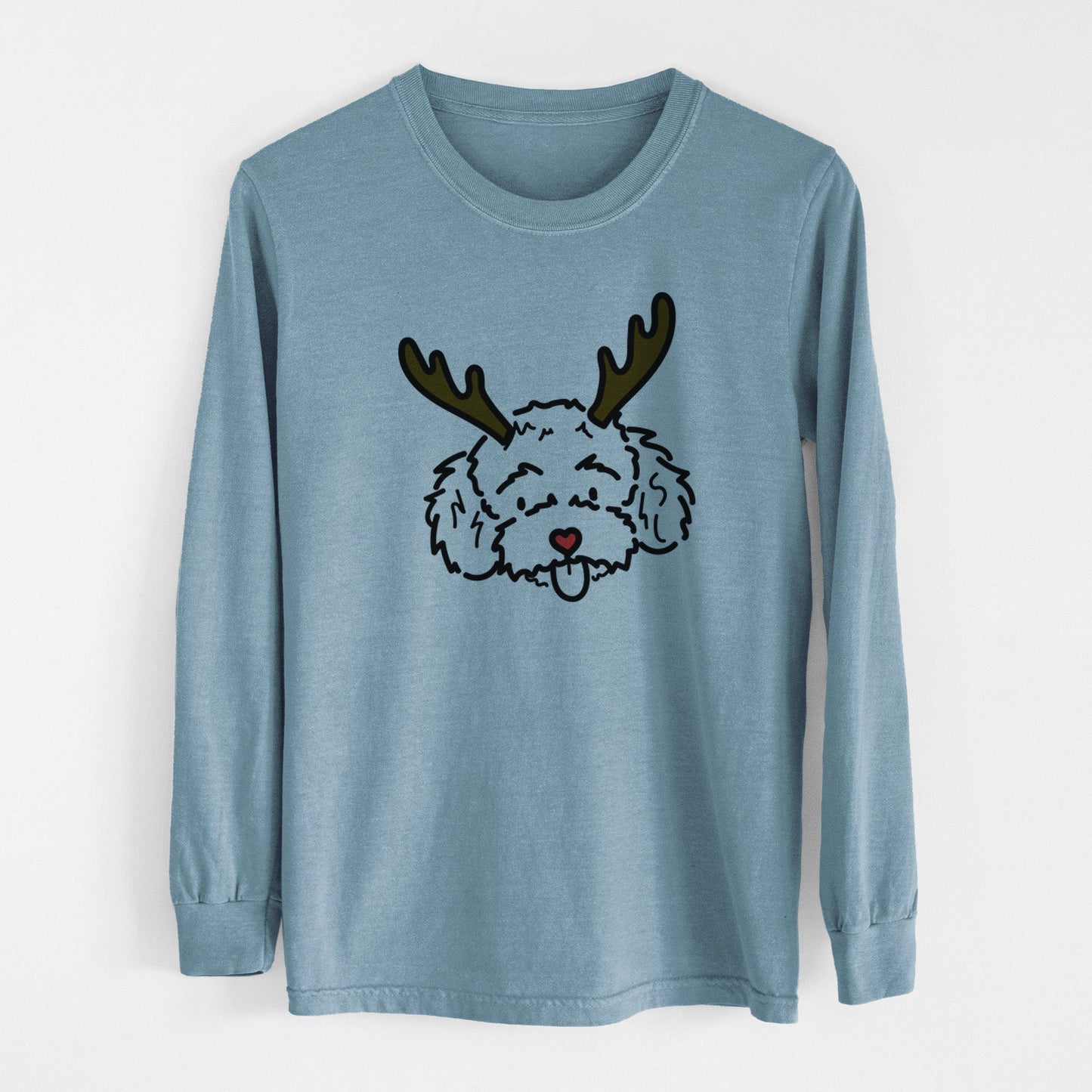 Red Nose Toy Poodle - Ricci - Heavyweight 100% Cotton Long Sleeve