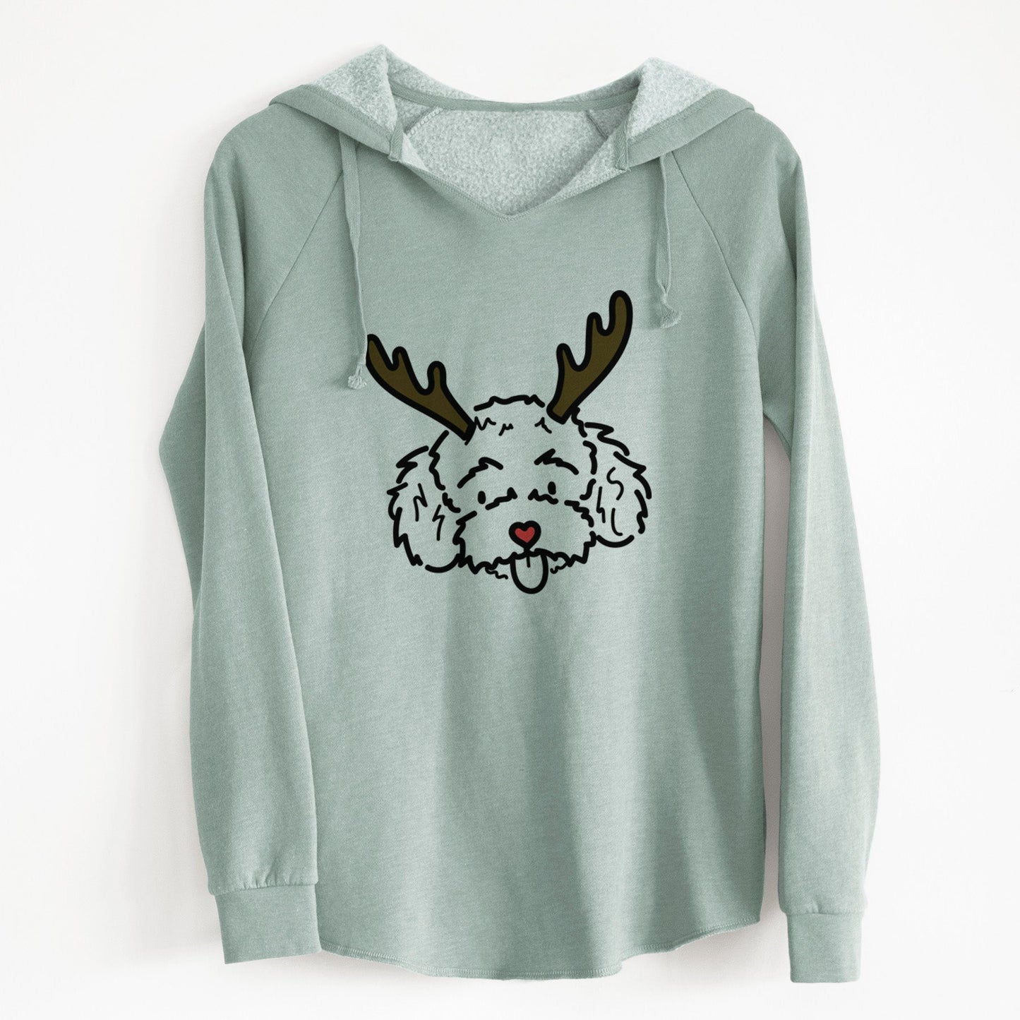 Red Nose Toy Poodle - Ricci - Cali Wave Hooded Sweatshirt