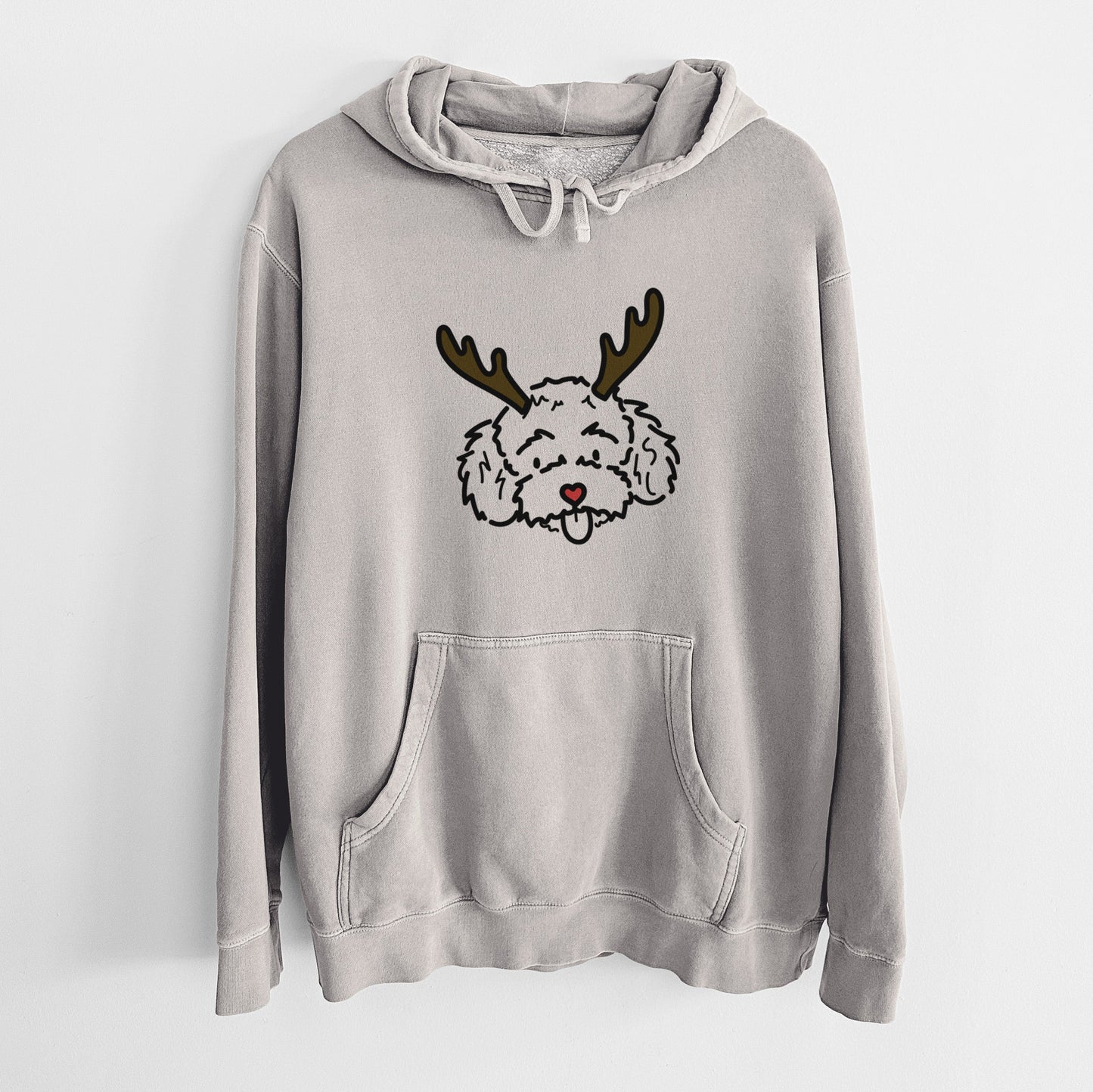 Red Nose Toy Poodle - Ricci - Unisex Pigment Dyed Hoodie