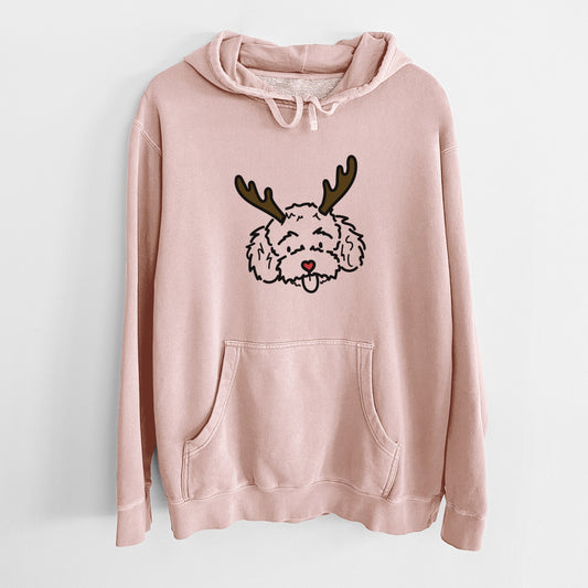Red Nose Toy Poodle - Ricci - Unisex Pigment Dyed Hoodie