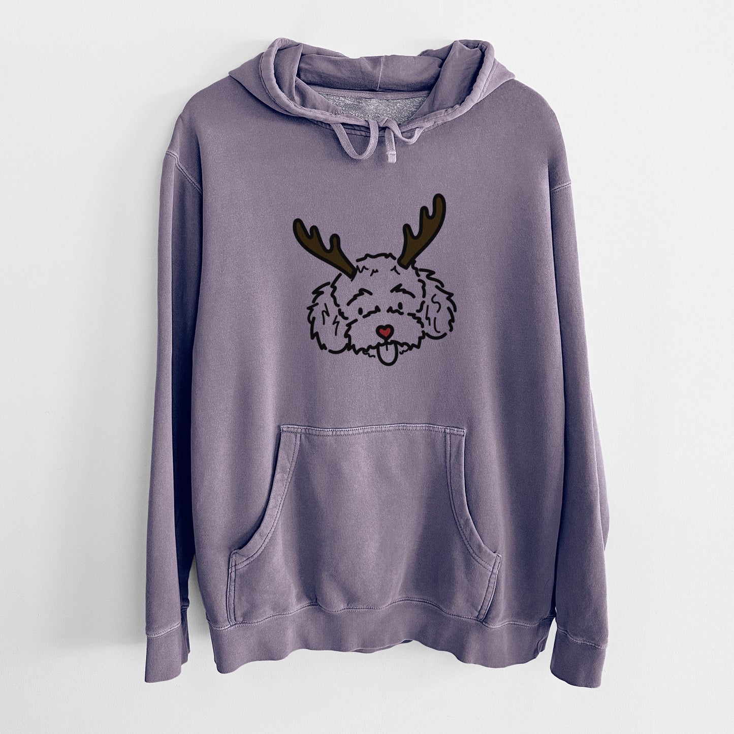 Red Nose Toy Poodle - Ricci - Unisex Pigment Dyed Hoodie