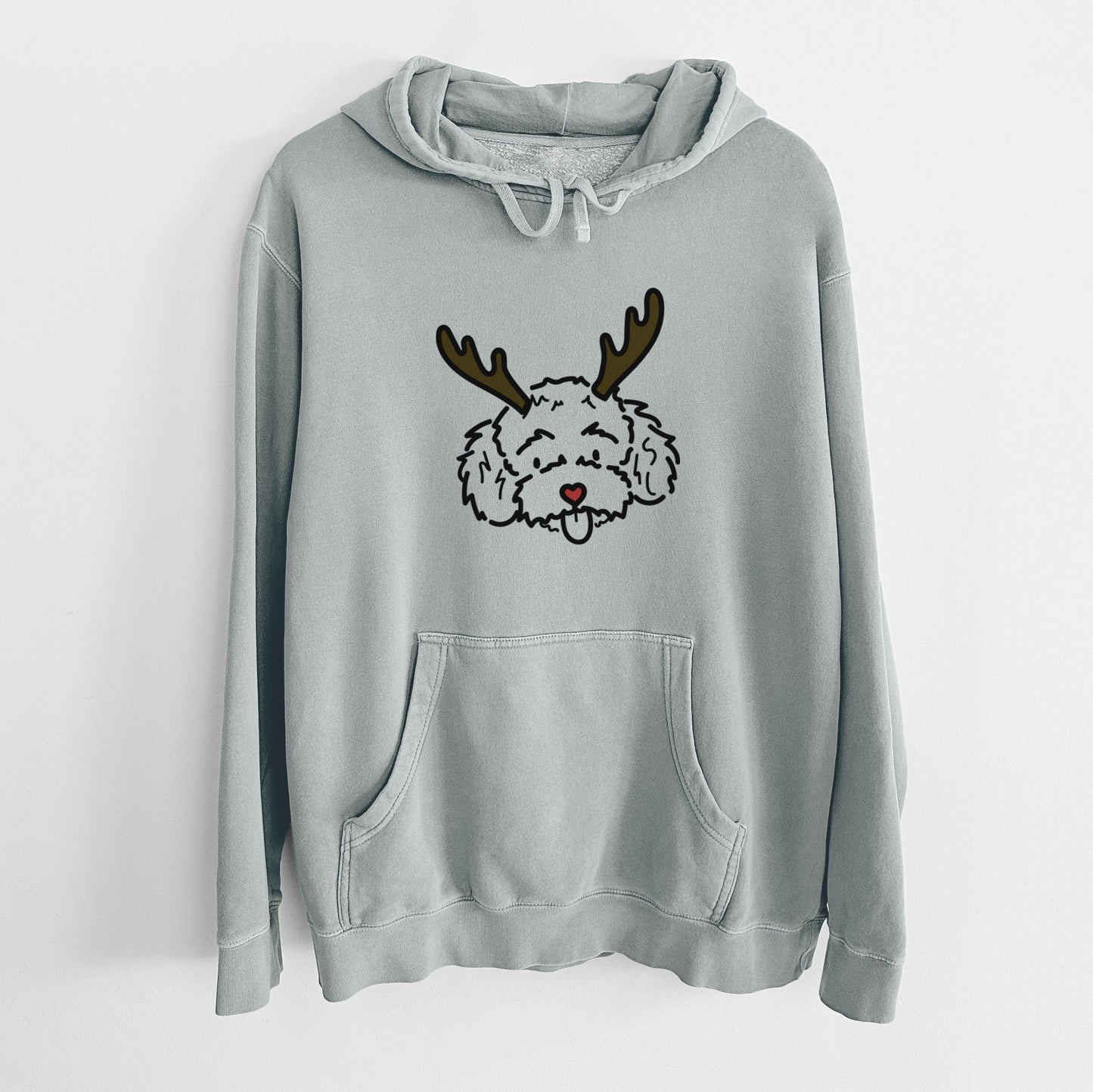 Red Nose Toy Poodle - Ricci - Unisex Pigment Dyed Hoodie