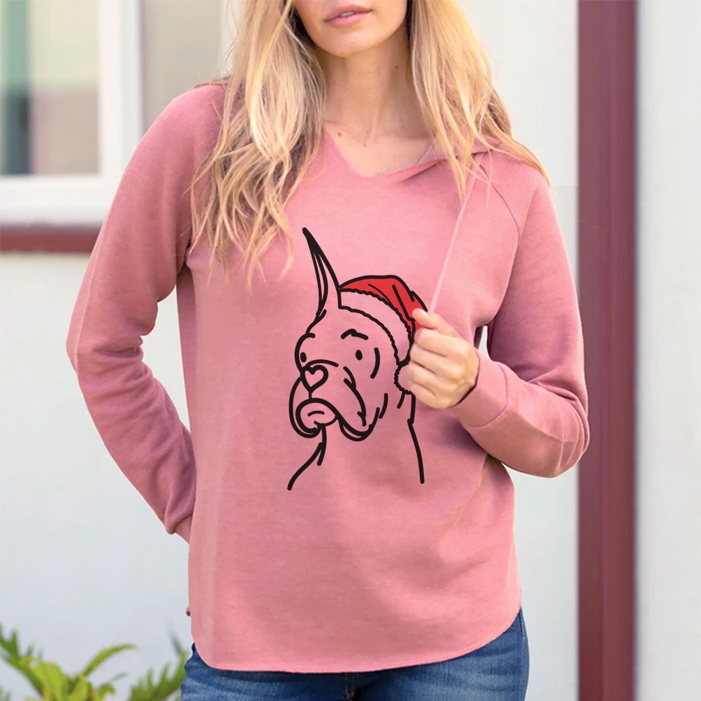 Jolly Rescue Boxer - Billy - Cali Wave Hooded Sweatshirt