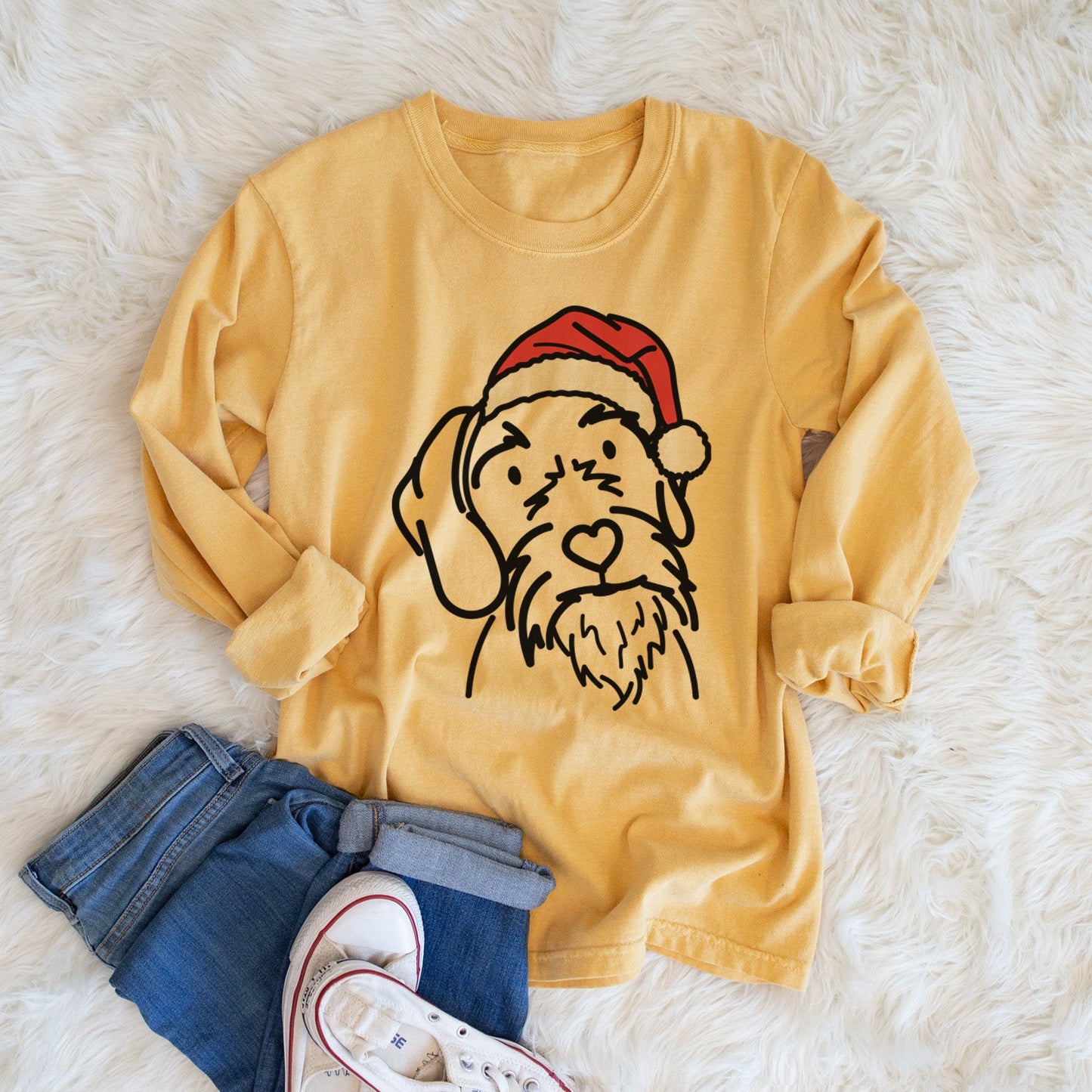 Jolly German Wirehaired Pointer - Buck - Heavyweight 100% Cotton Long Sleeve