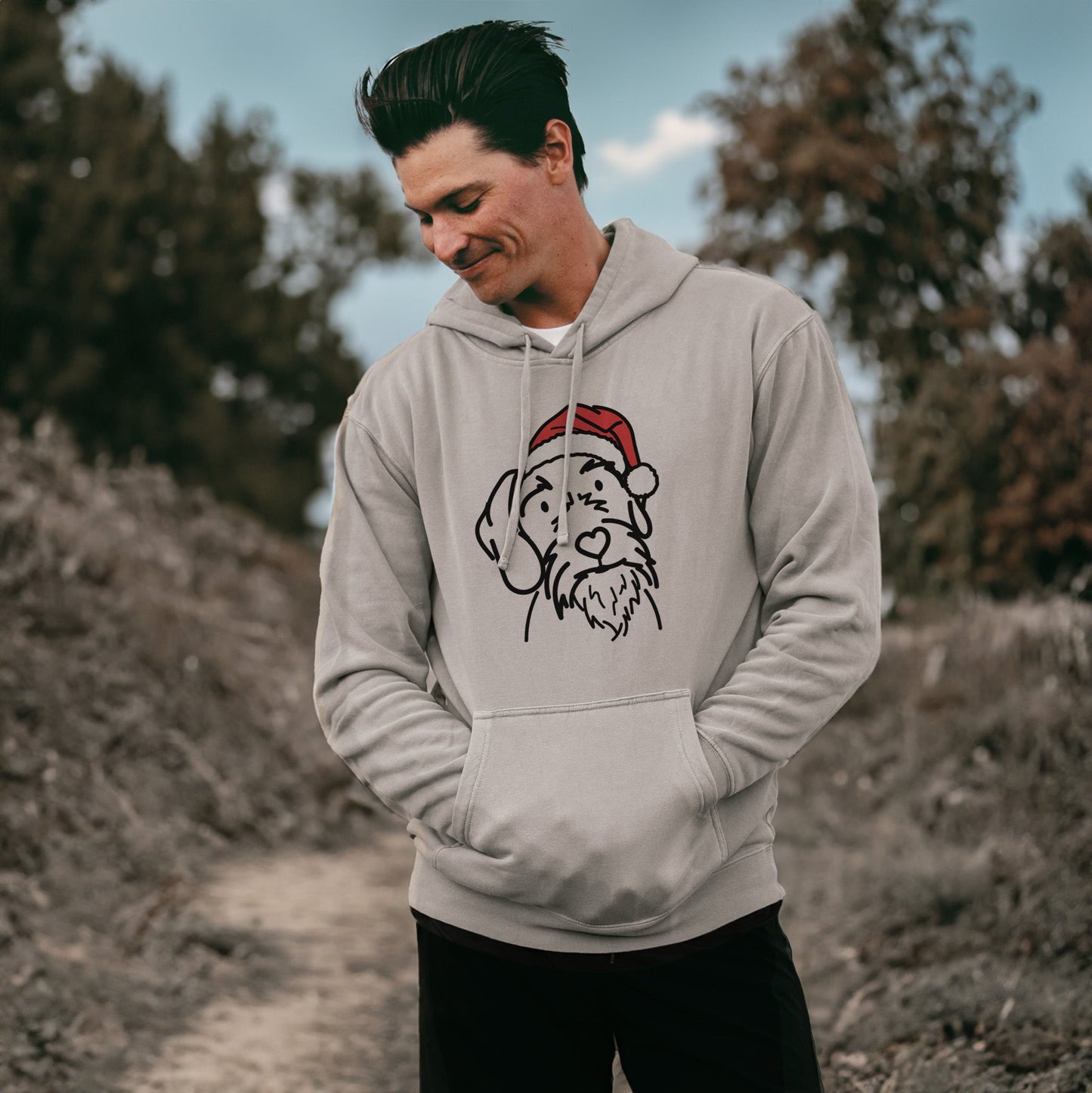 Jolly German Wirehaired Pointer - Buck - Unisex Pigment Dyed Hoodie