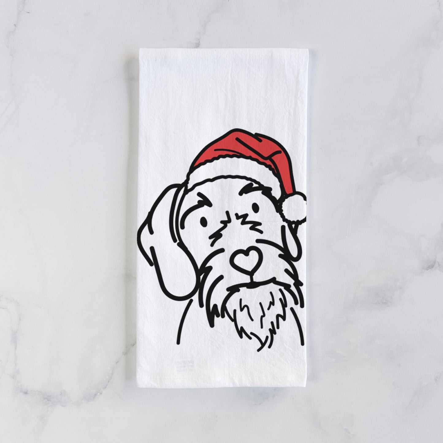 Jolly German Wirehaired Pointer - Buck - Tea Towel