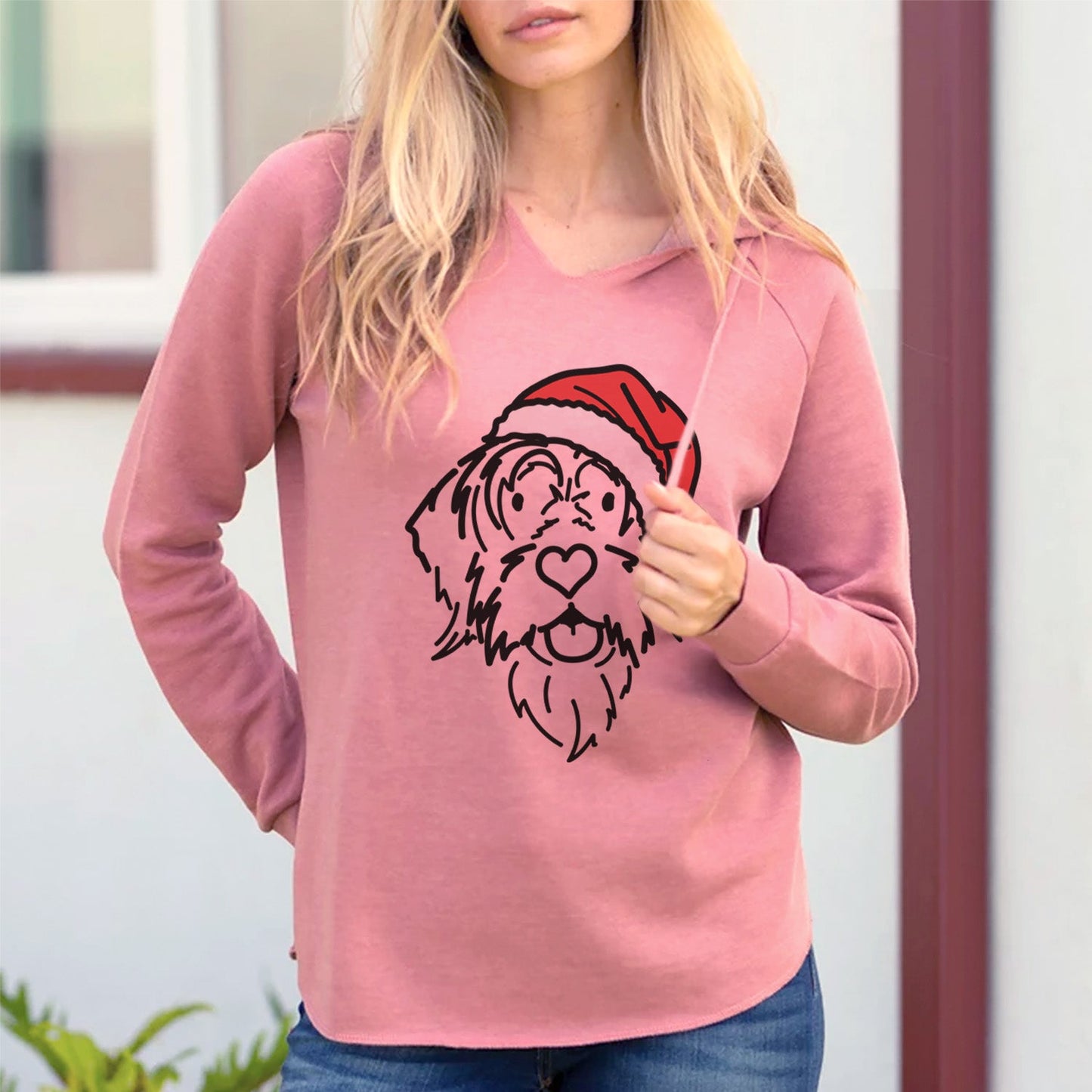 Jolly Wirehaird Pointing Griffon - Gary - Cali Wave Hooded Sweatshirt
