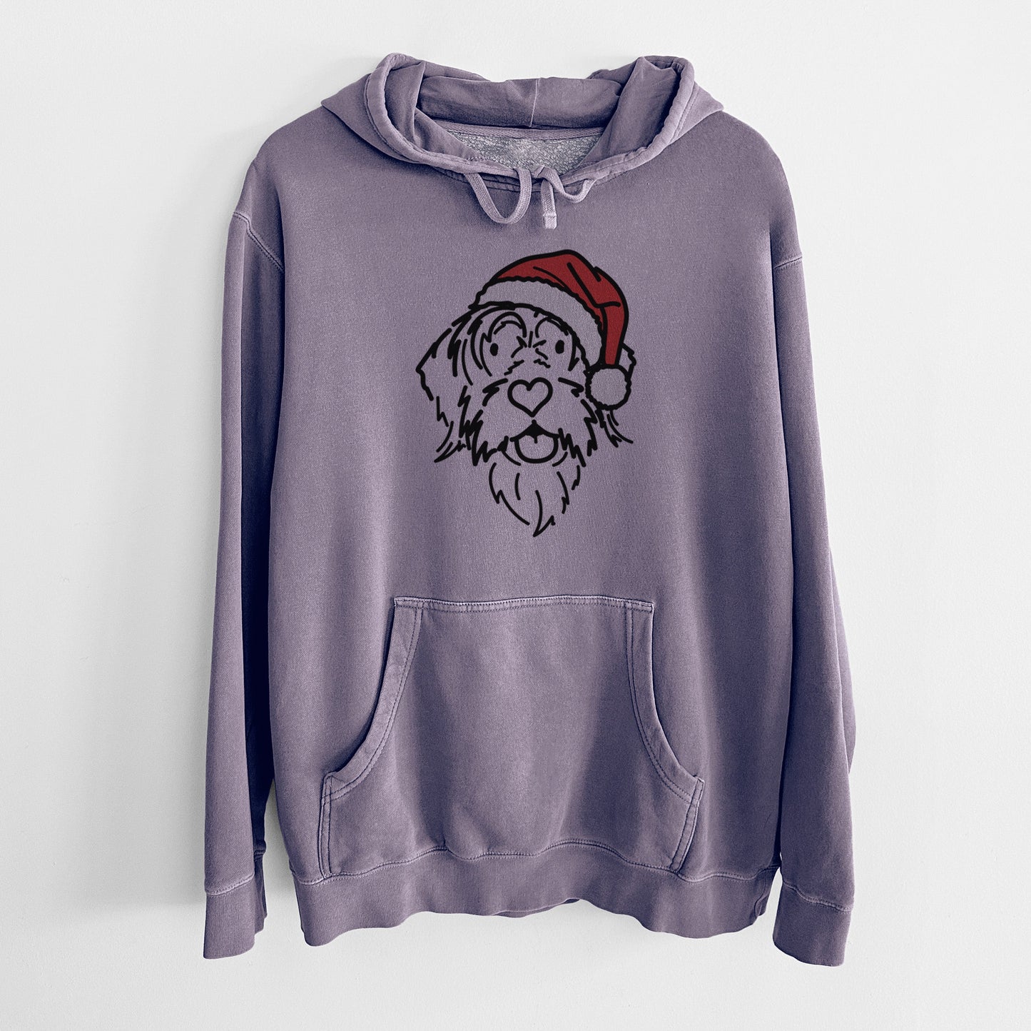 Jolly Wirehaird Pointing Griffon - Gary - Unisex Pigment Dyed Hoodie