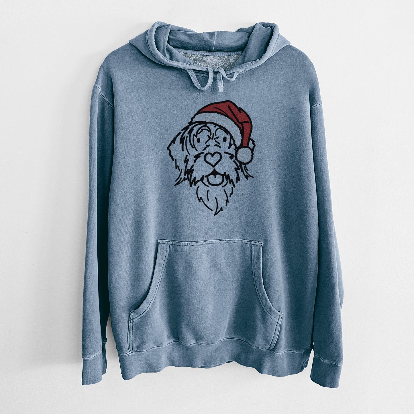 Jolly Wirehaird Pointing Griffon - Gary - Unisex Pigment Dyed Hoodie