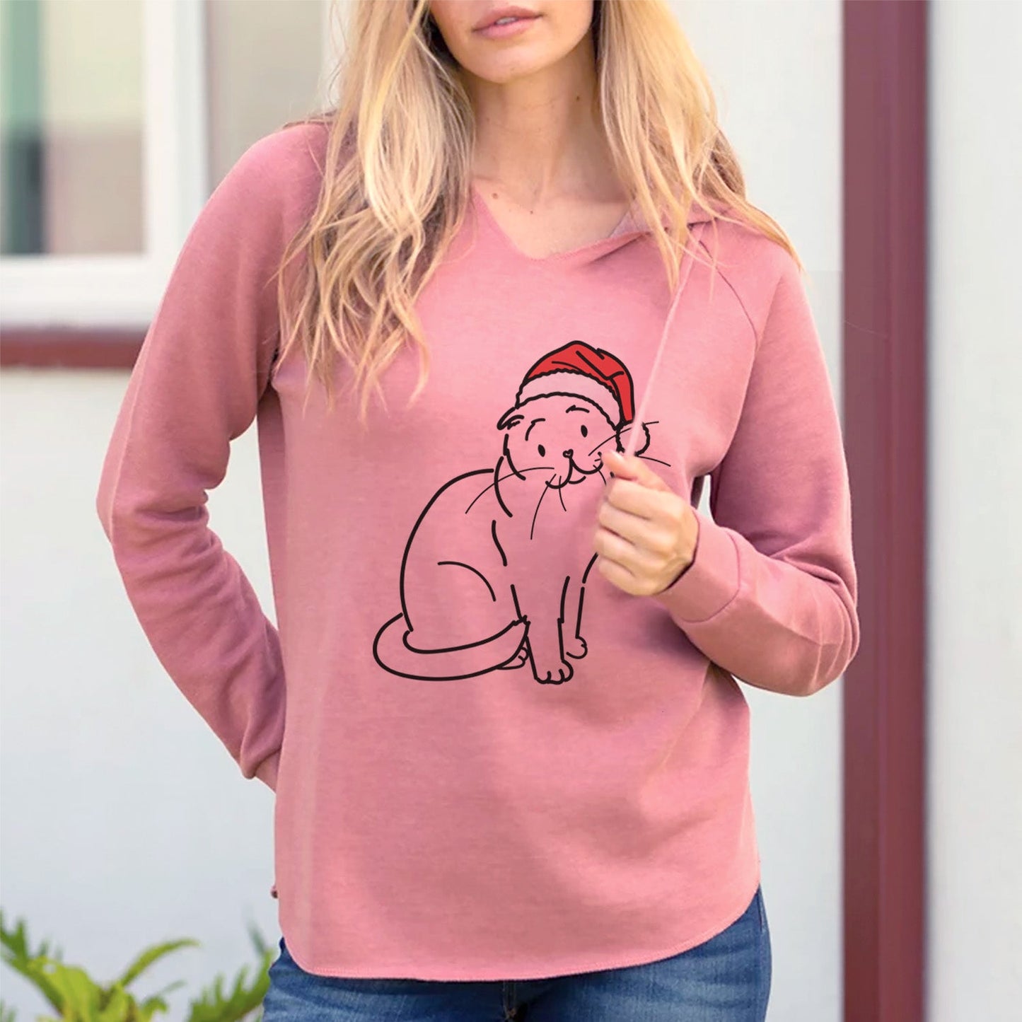 Jolly Scottish Fold Cat - Hank - Cali Wave Hooded Sweatshirt