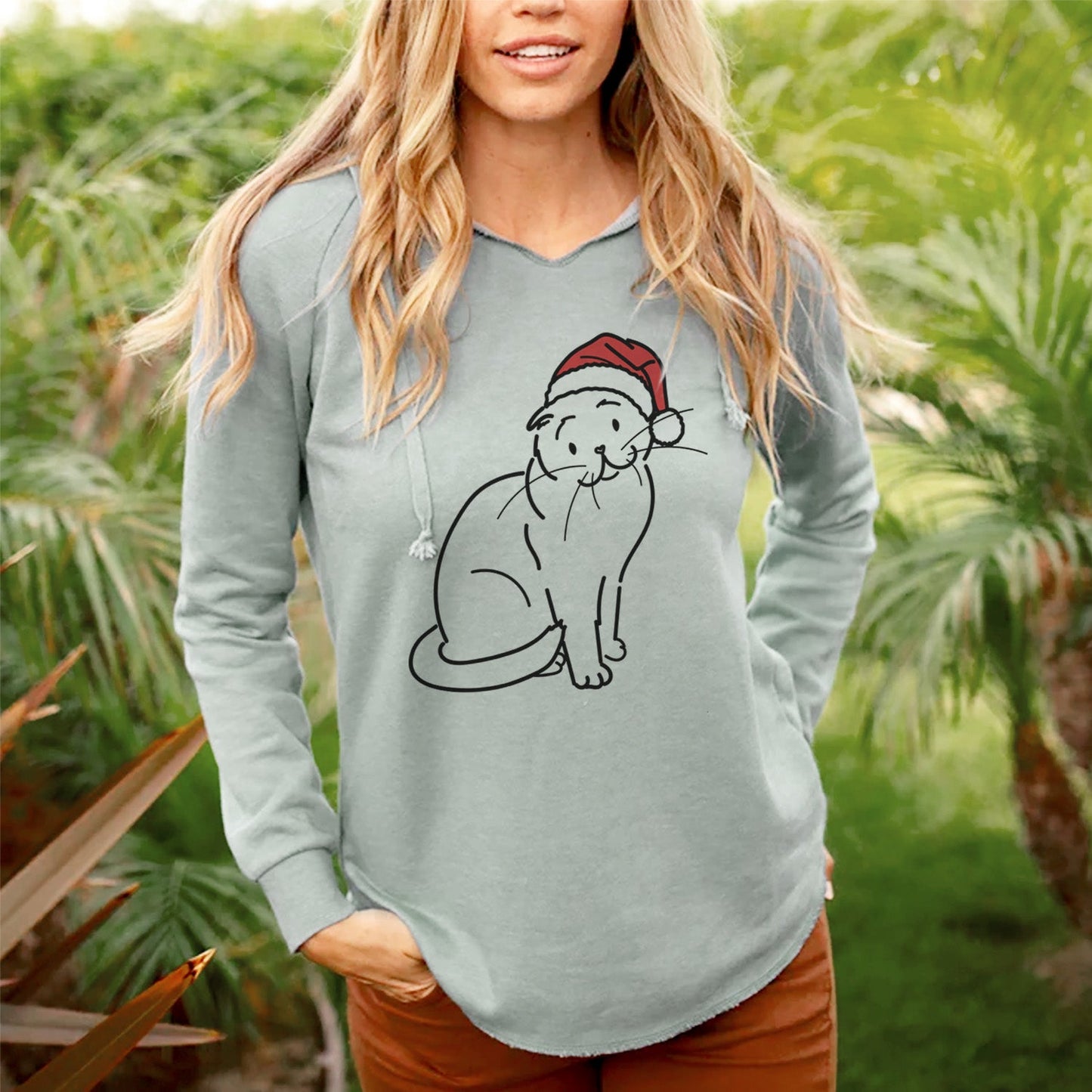 Jolly Scottish Fold Cat - Hank - Cali Wave Hooded Sweatshirt