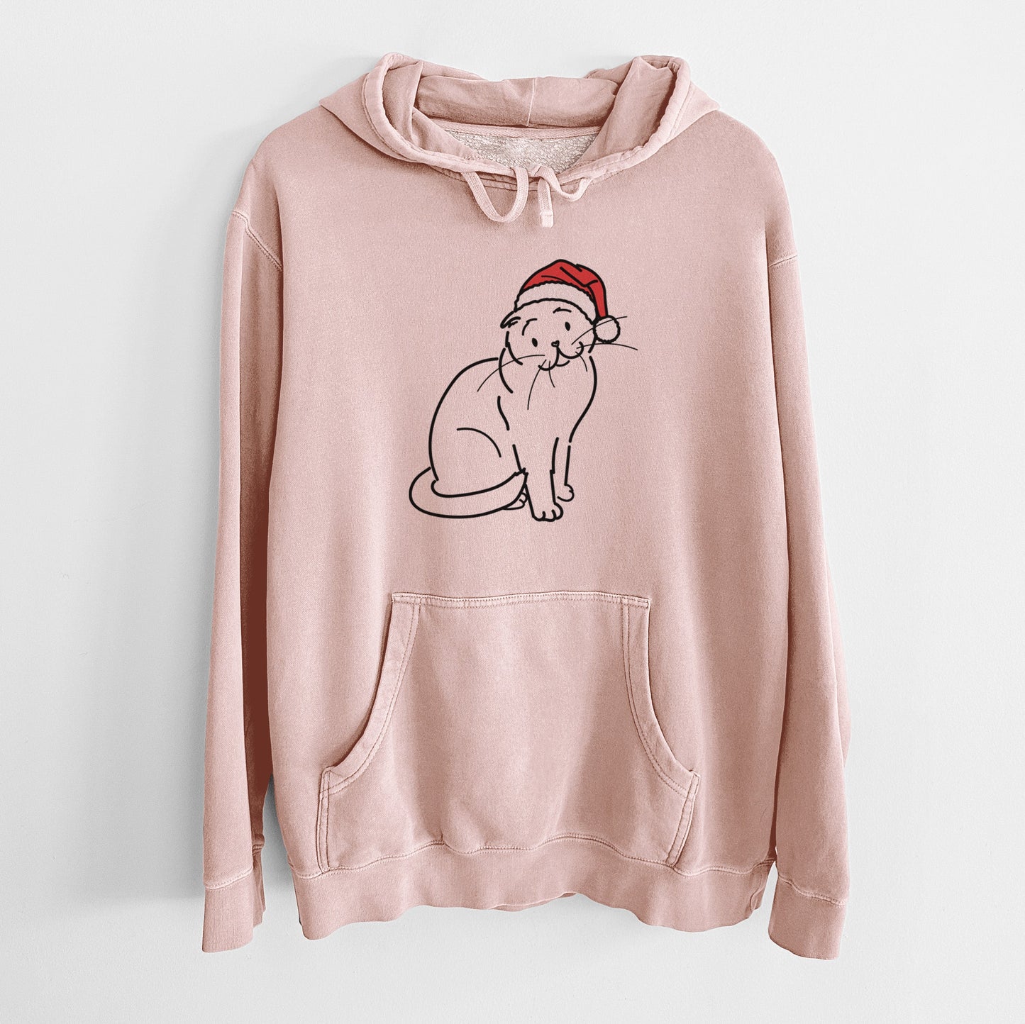 Jolly Scottish Fold Cat - Hank - Unisex Pigment Dyed Hoodie