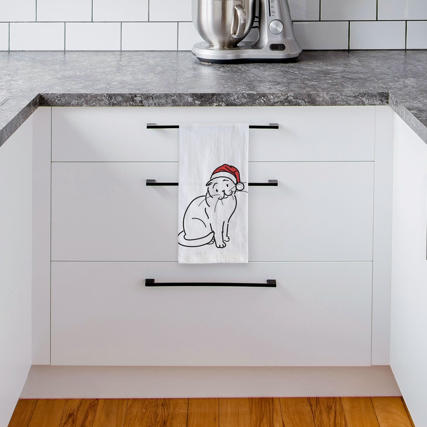 Jolly Scottish Fold Cat - Hank - Tea Towel