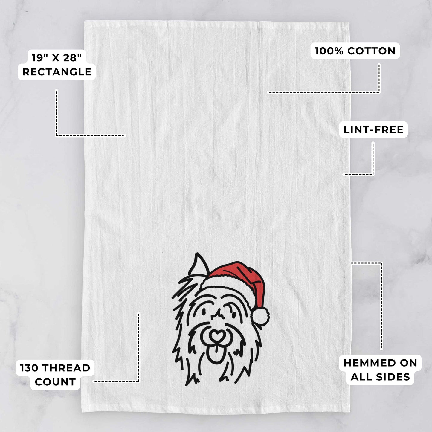 Jolly Silky Terrier - Monty - Tea Towel