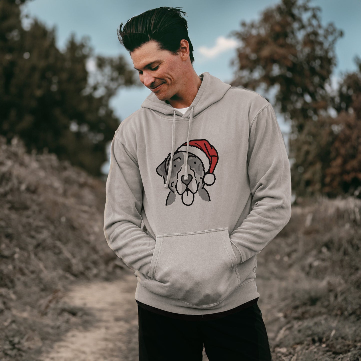 Jolly Greater Swiss Mountain Dog - Moose - Unisex Pigment Dyed Hoodie