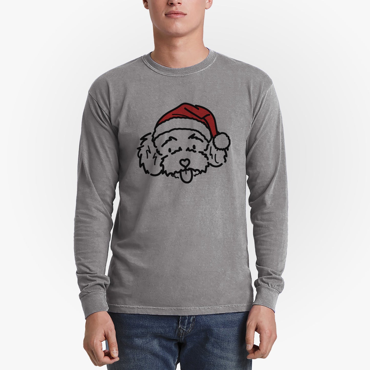Jolly Toy Poodle - Ricci - Heavyweight 100% Cotton Long Sleeve