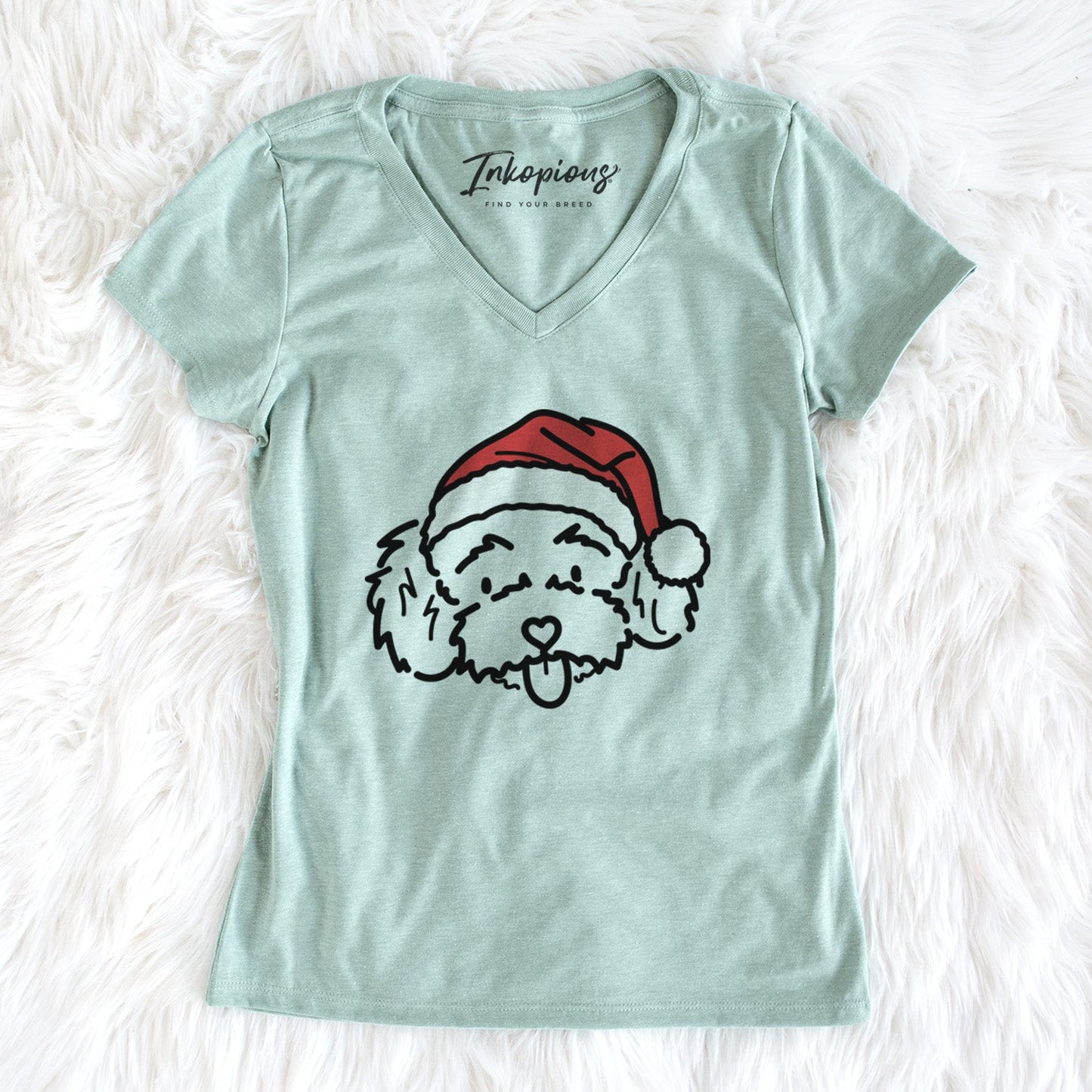 Jolly Toy Poodle - Ricci - Women's Perfect V-neck Shirt