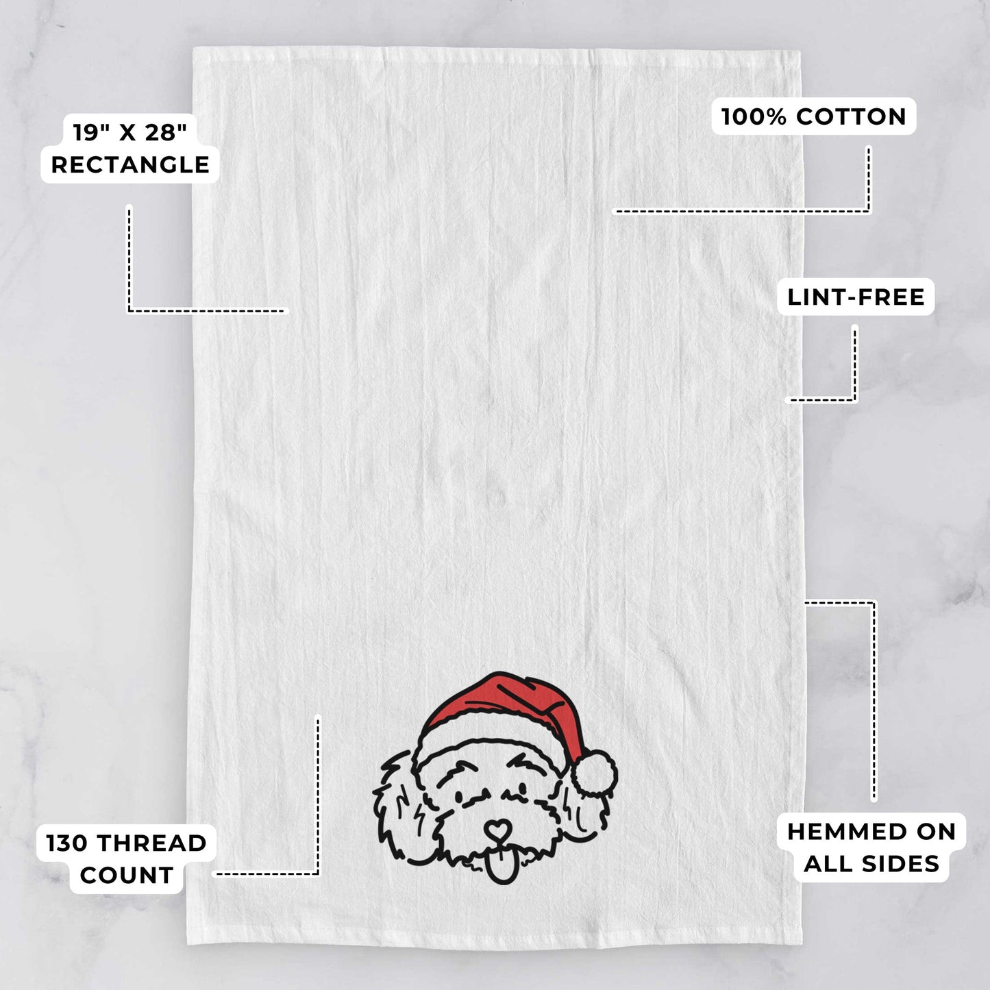 Jolly Toy Poodle - Ricci - Tea Towel