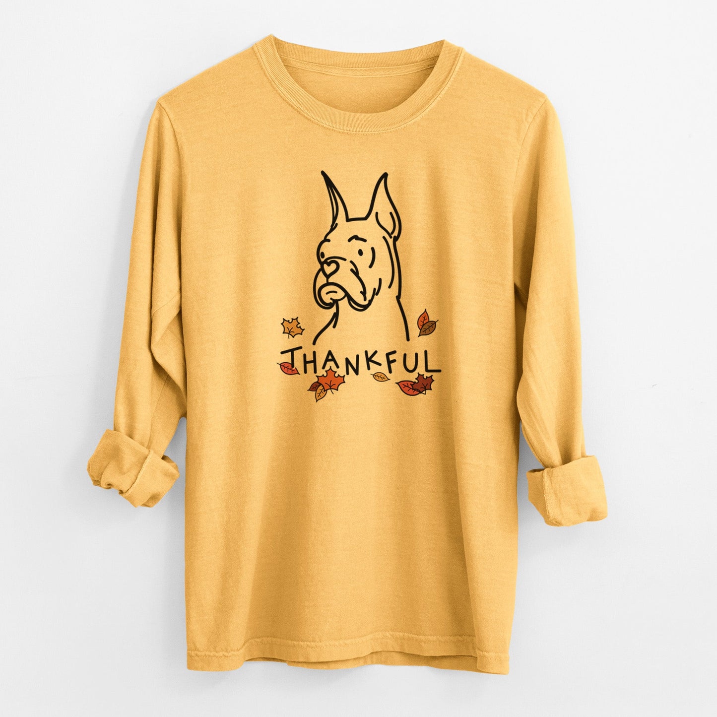 Thankful Rescue Boxer - Billy - Heavyweight 100% Cotton Long Sleeve