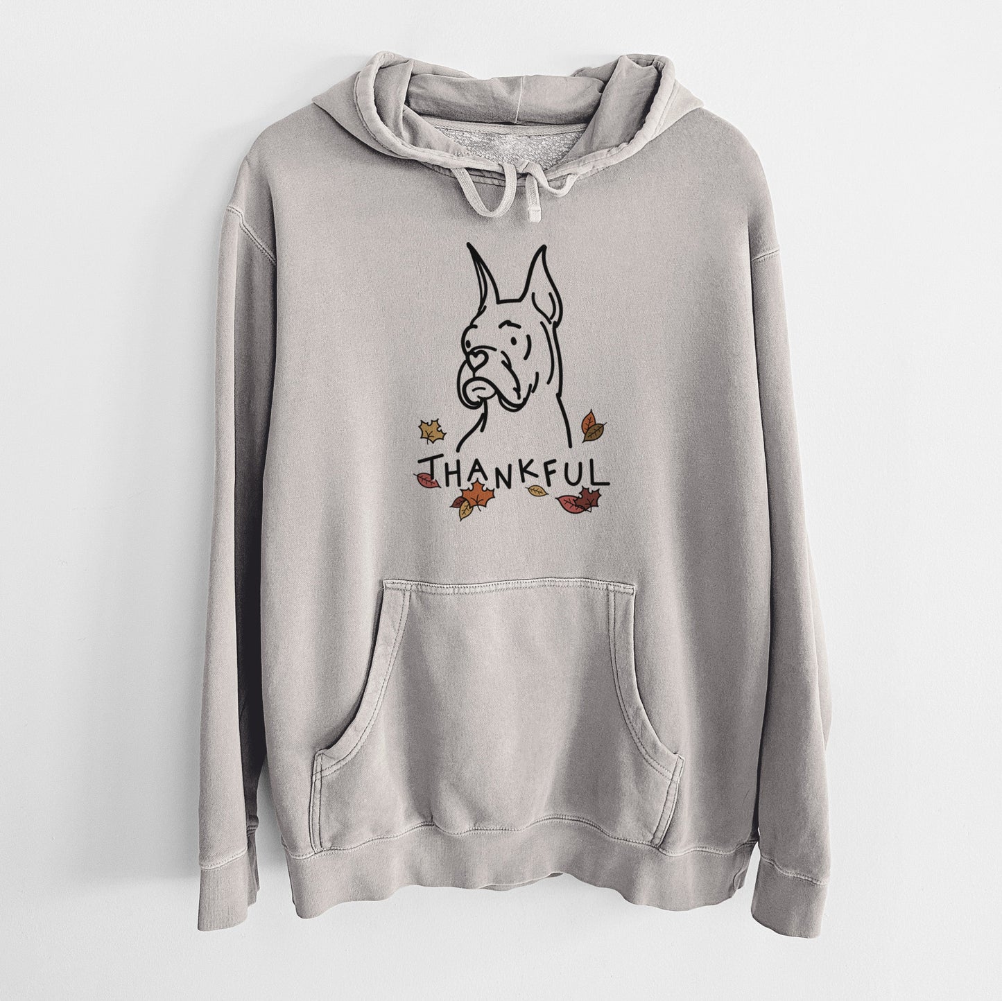 Thankful Rescue Boxer - Billy - Unisex Pigment Dyed Hoodie