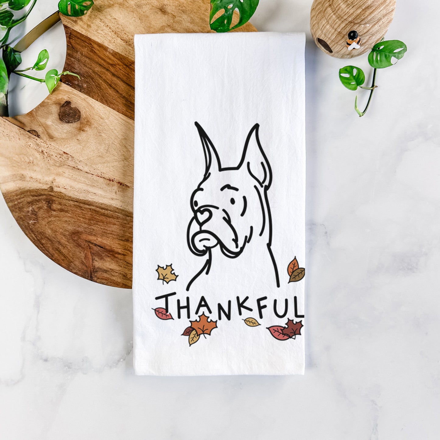 Thankful Rescue Boxer - Billy - Tea Towel