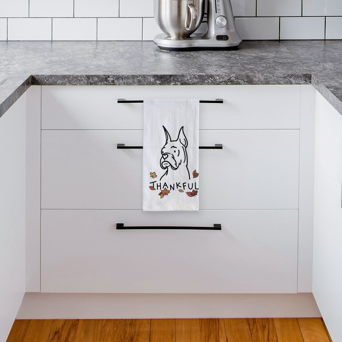 Thankful Rescue Boxer - Billy - Tea Towel