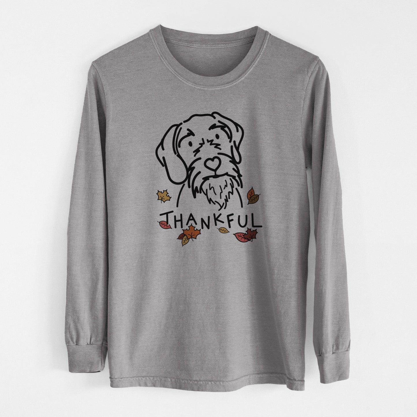 Thankful German Wirehaired Pointer - Buck - Heavyweight 100% Cotton Long Sleeve