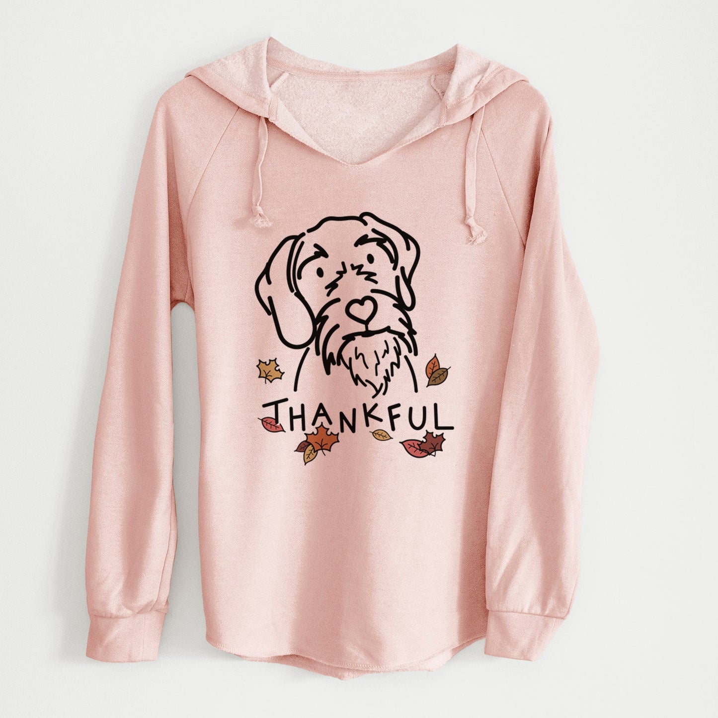 Thankful German Wirehaired Pointer - Buck - Cali Wave Hooded Sweatshirt
