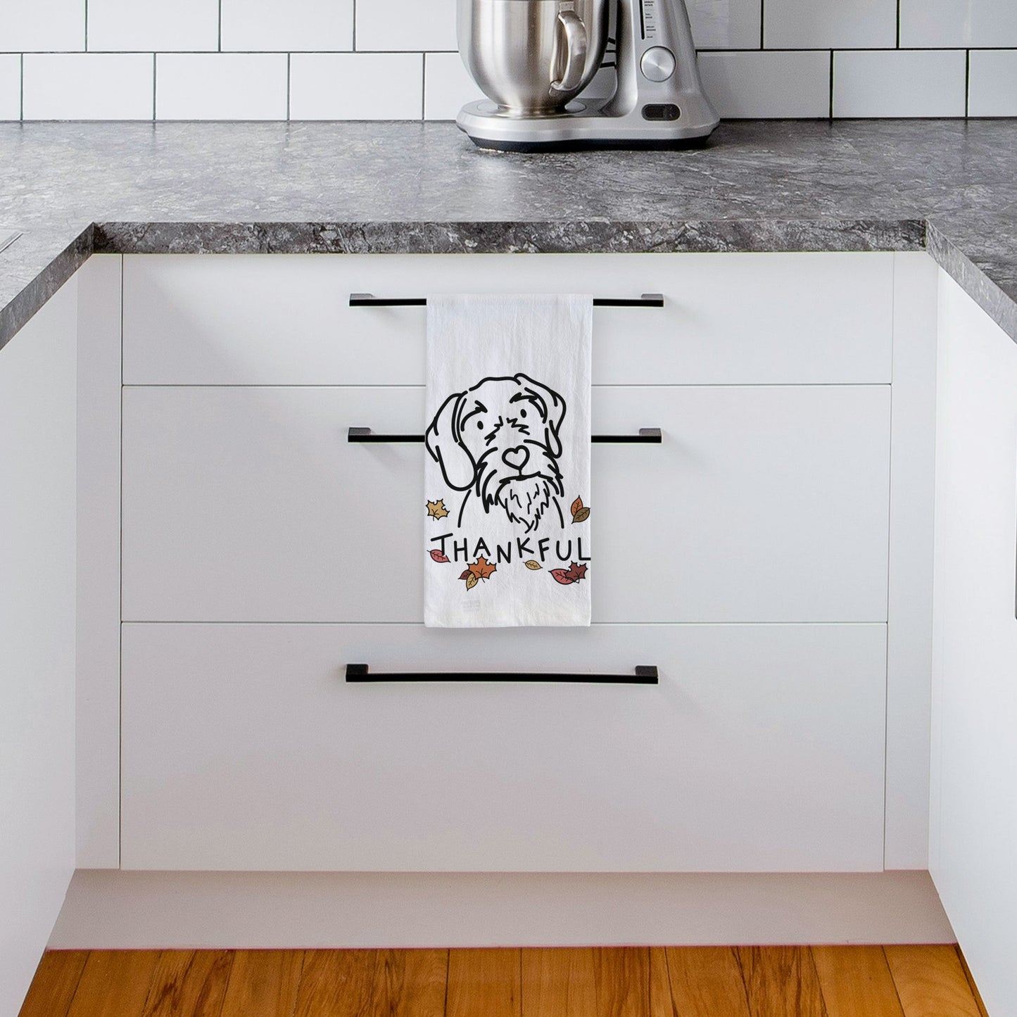 Thankful German Wirehaired Pointer - Buck - Tea Towel